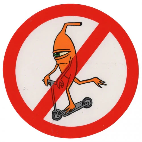 TOY MACHINE NO SCOOTERS STICKER Skateboard Decal Bumper Sticker NEW
