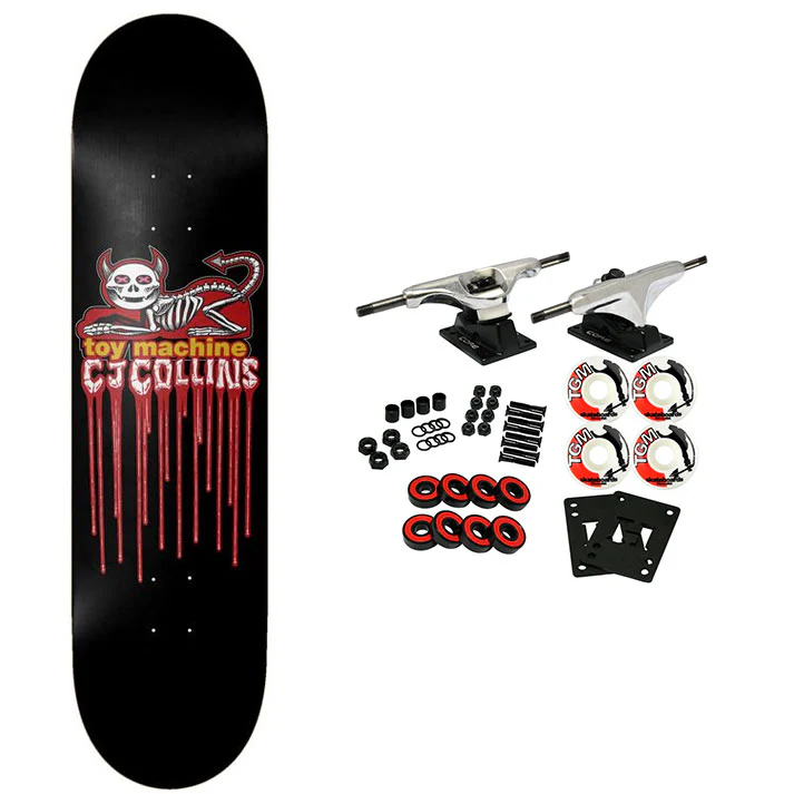 Toy Machine Skateboard Complete Collins Devil Cat 8.25" x 32"