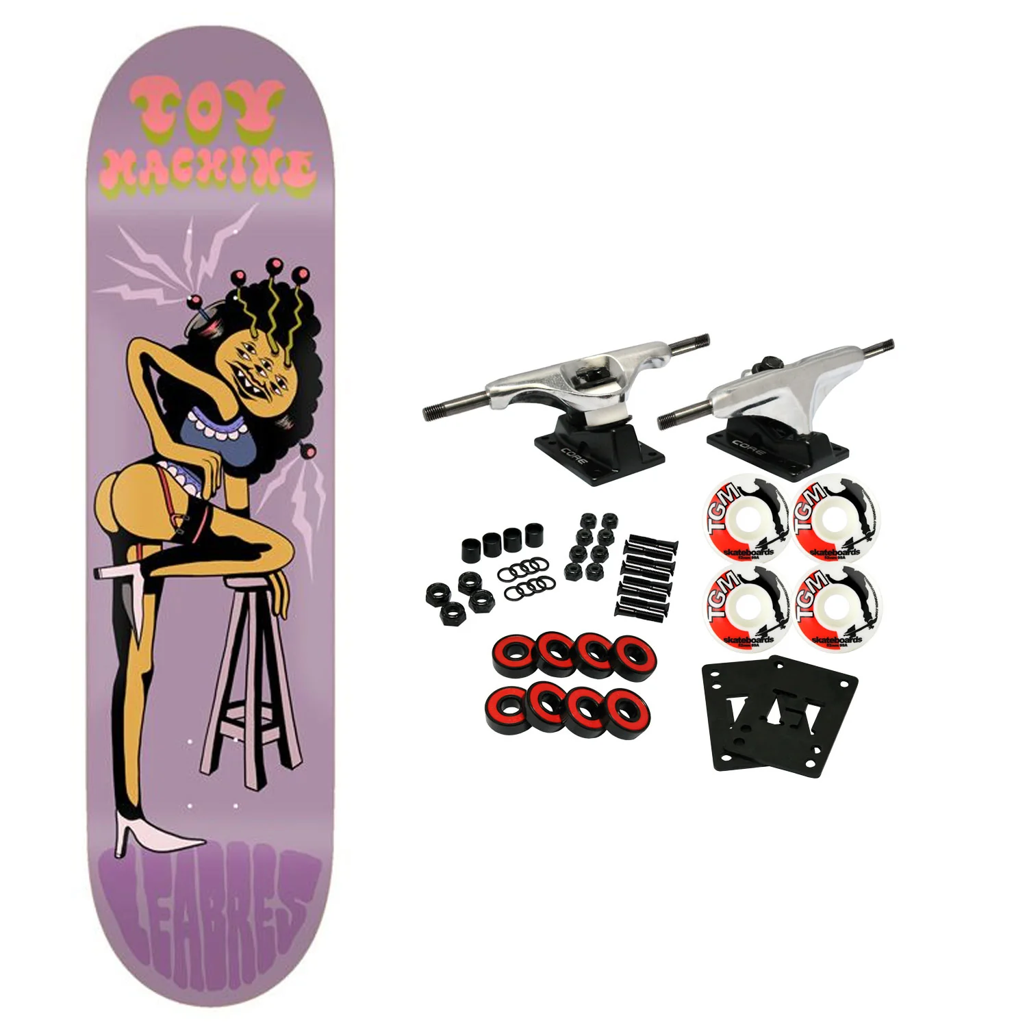Toy Machine Skateboard Complete Leabres Stevie Gee 8.25" x 31.75"