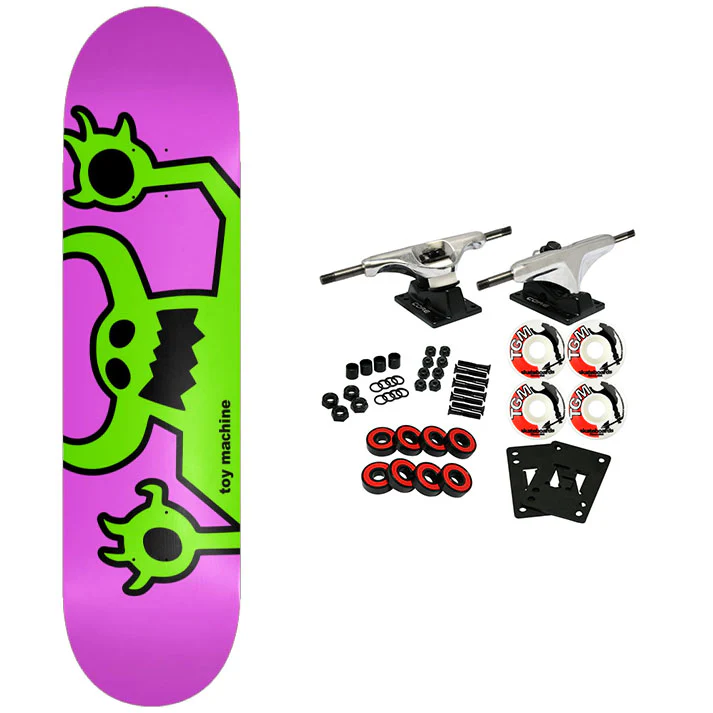 Toy Machine Skateboard Complete Original Monster Purple/Green 8.5" x 32.38"