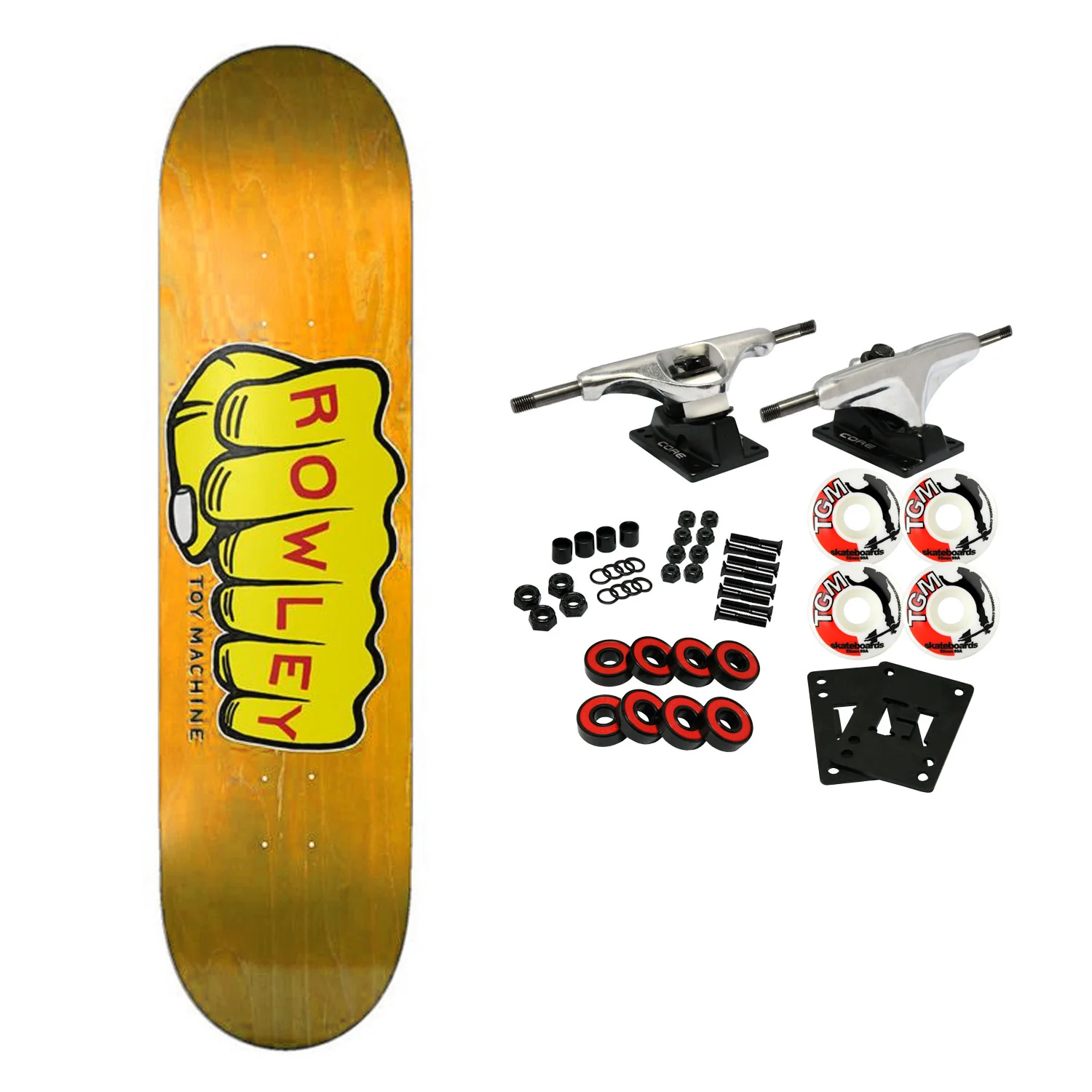 Toy Machine Skateboard Complete Rowley Fist Orange 8.5" x 31.75"