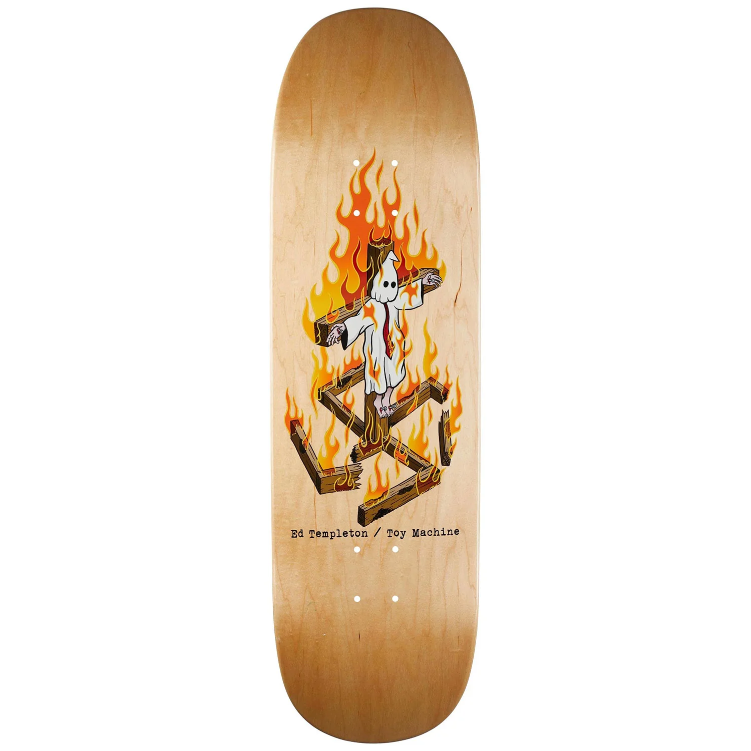Toy Machine Skateboard Complete Templeton Charred Cross 9.0" x 33.25" - Image 2