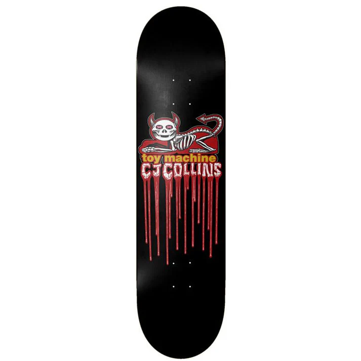 Toy Machine Skateboard Deck Collins Devil Cat 8.25" x 32"