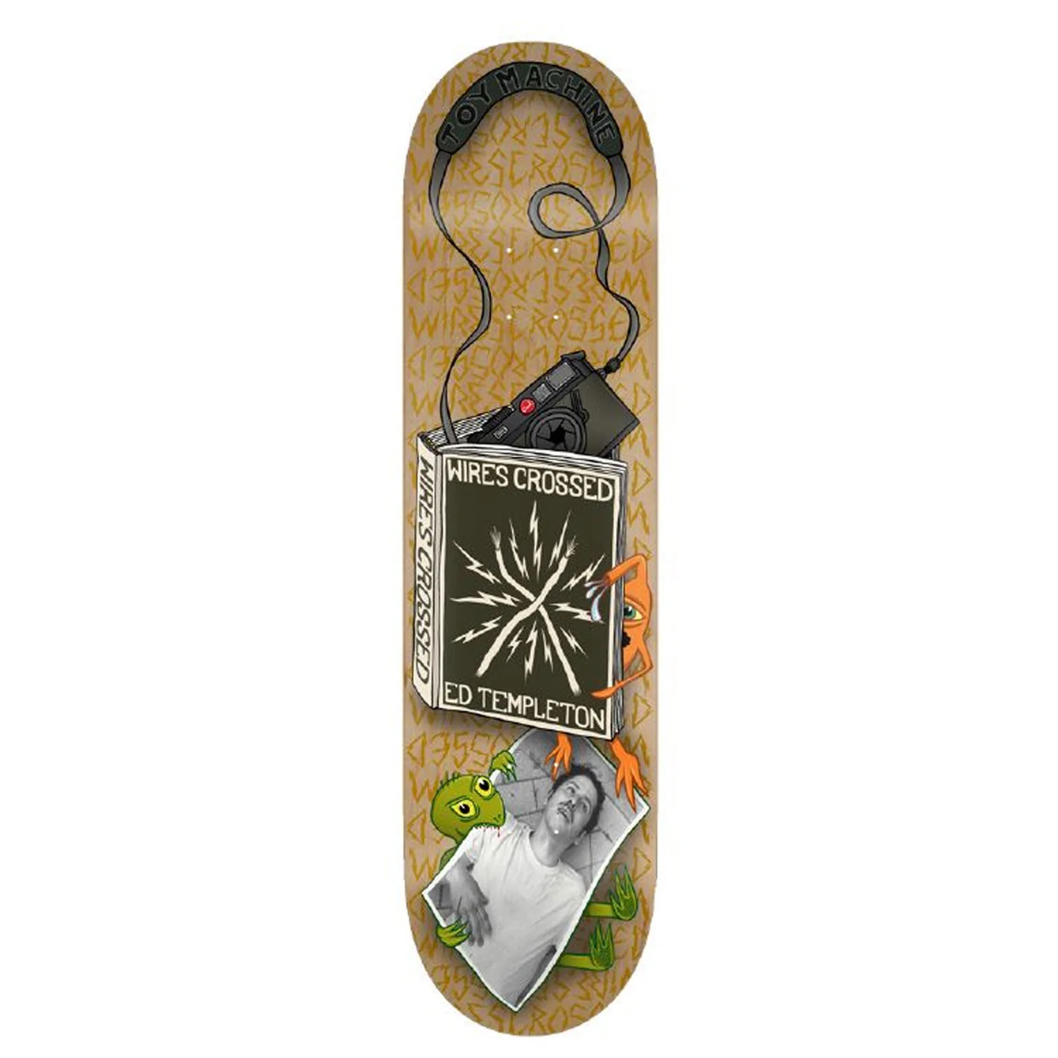 Toy Machine Skateboard Deck Ed Templeton Wires 8.25" x 31.63"