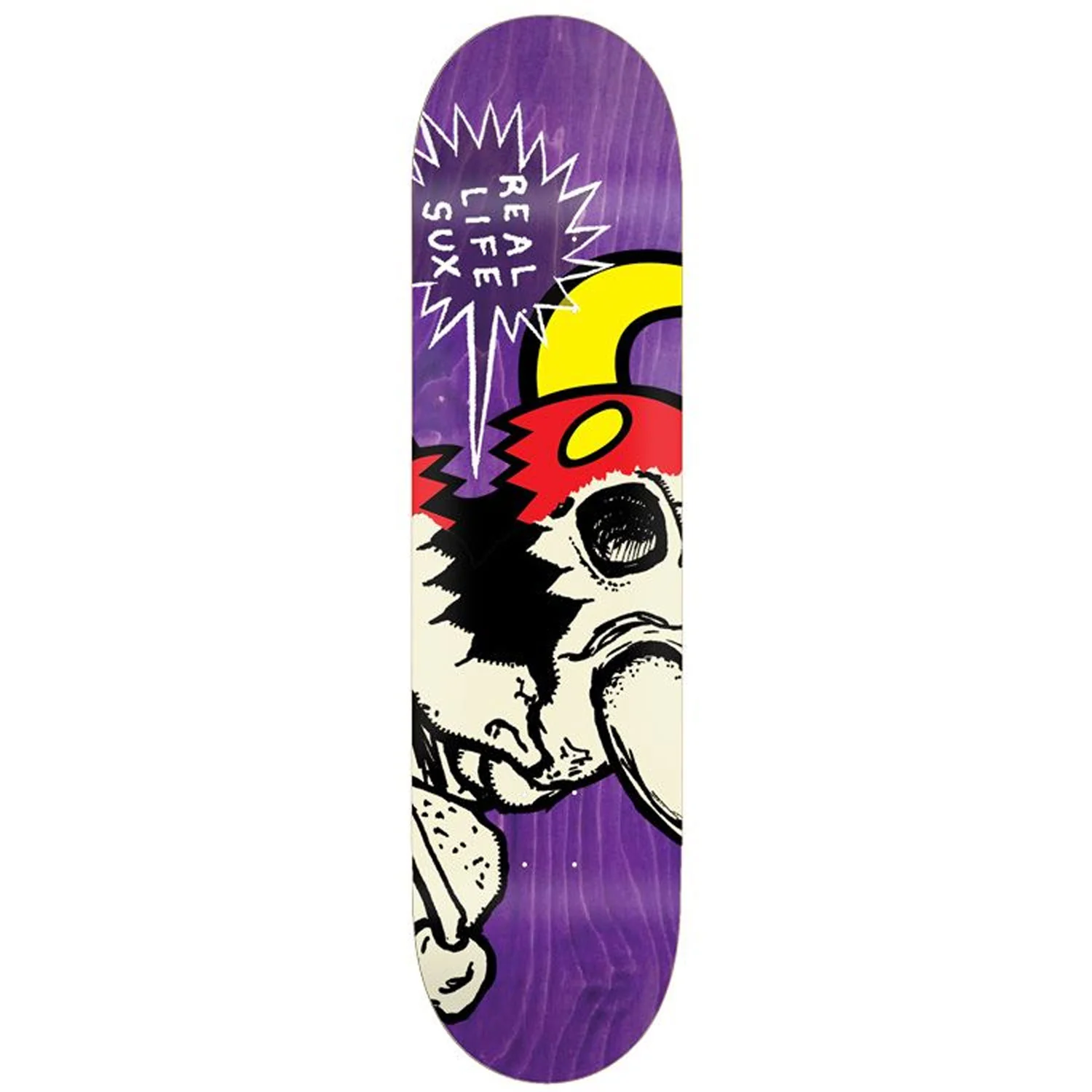 Toy Machine Skateboard Deck Real Life Sux Assorted 8.25" x 31.88"
