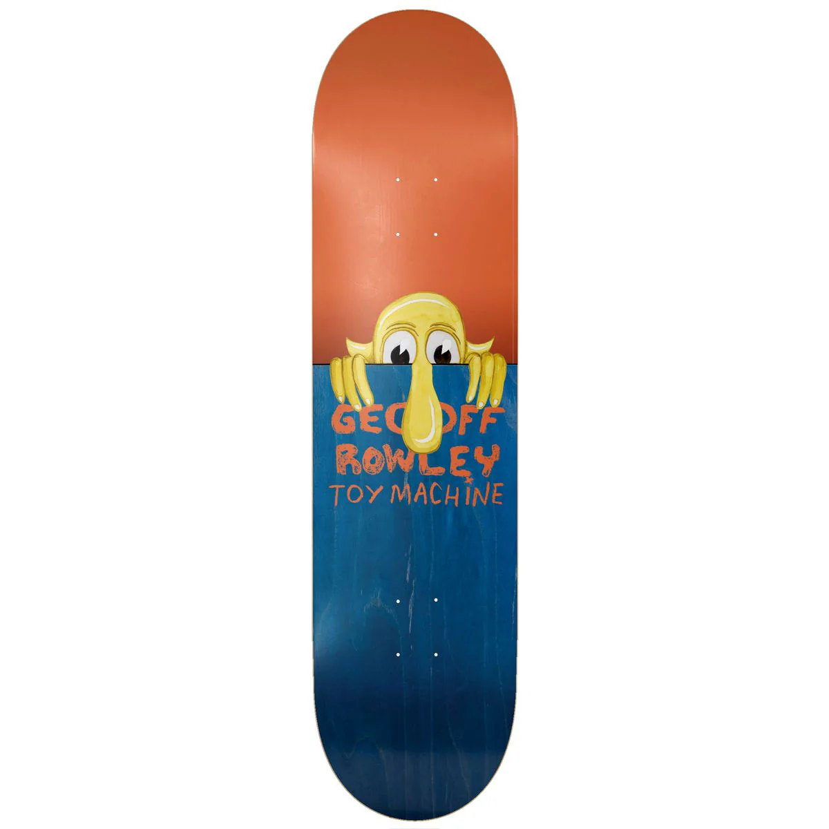 Toy Machine Skateboard Deck Rowley Fence Orange/Blue 8.5" x 32.38"