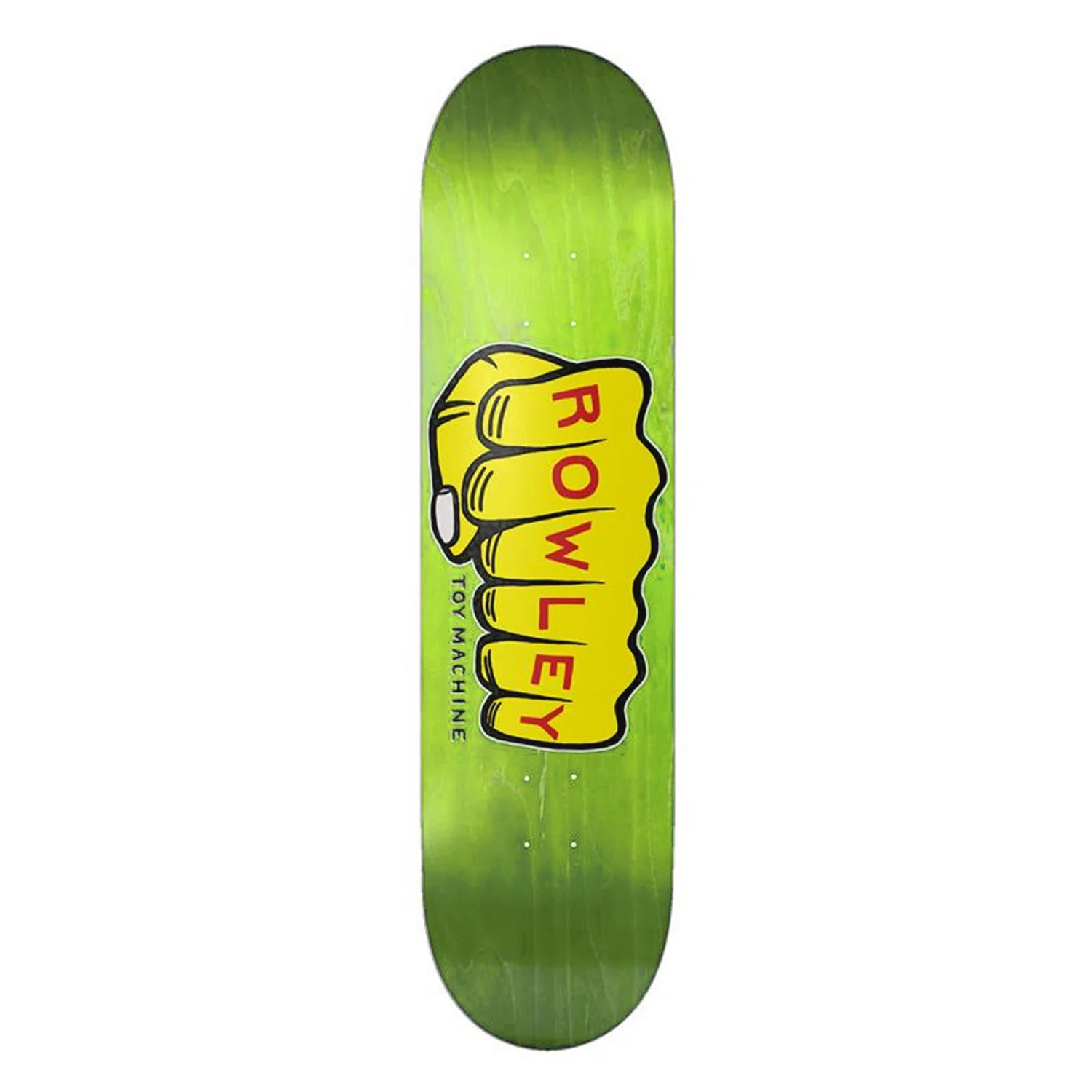 Toy Machine Skateboard Deck Rowley Fist Green 8.5" x 31.75"