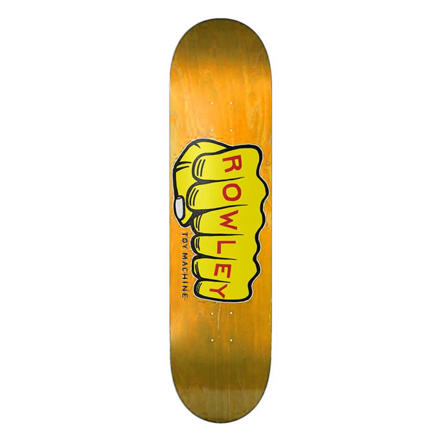 Toy Machine Skateboard Deck Rowley Fist Orange 8.5" x 31.75"