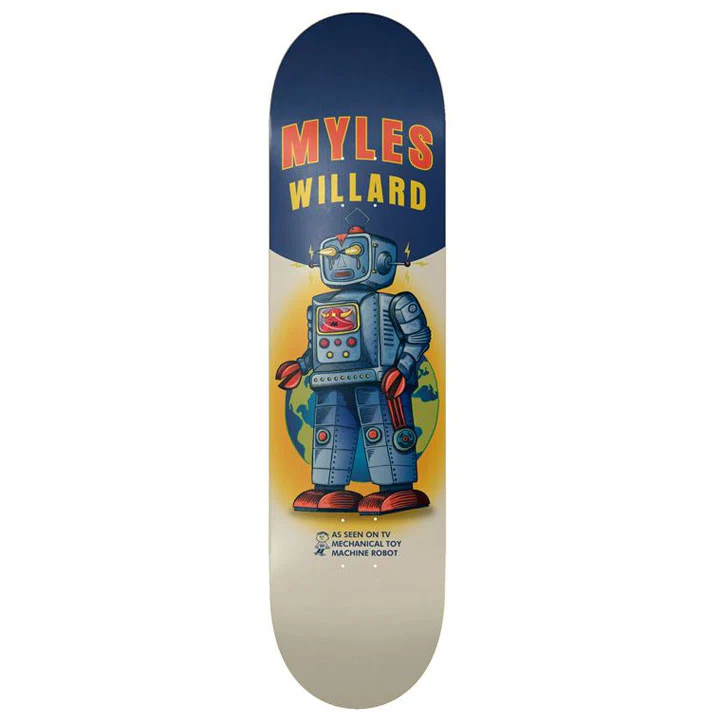 Toy Machine Skateboard Deck Willard Robot 8.13" x 32"