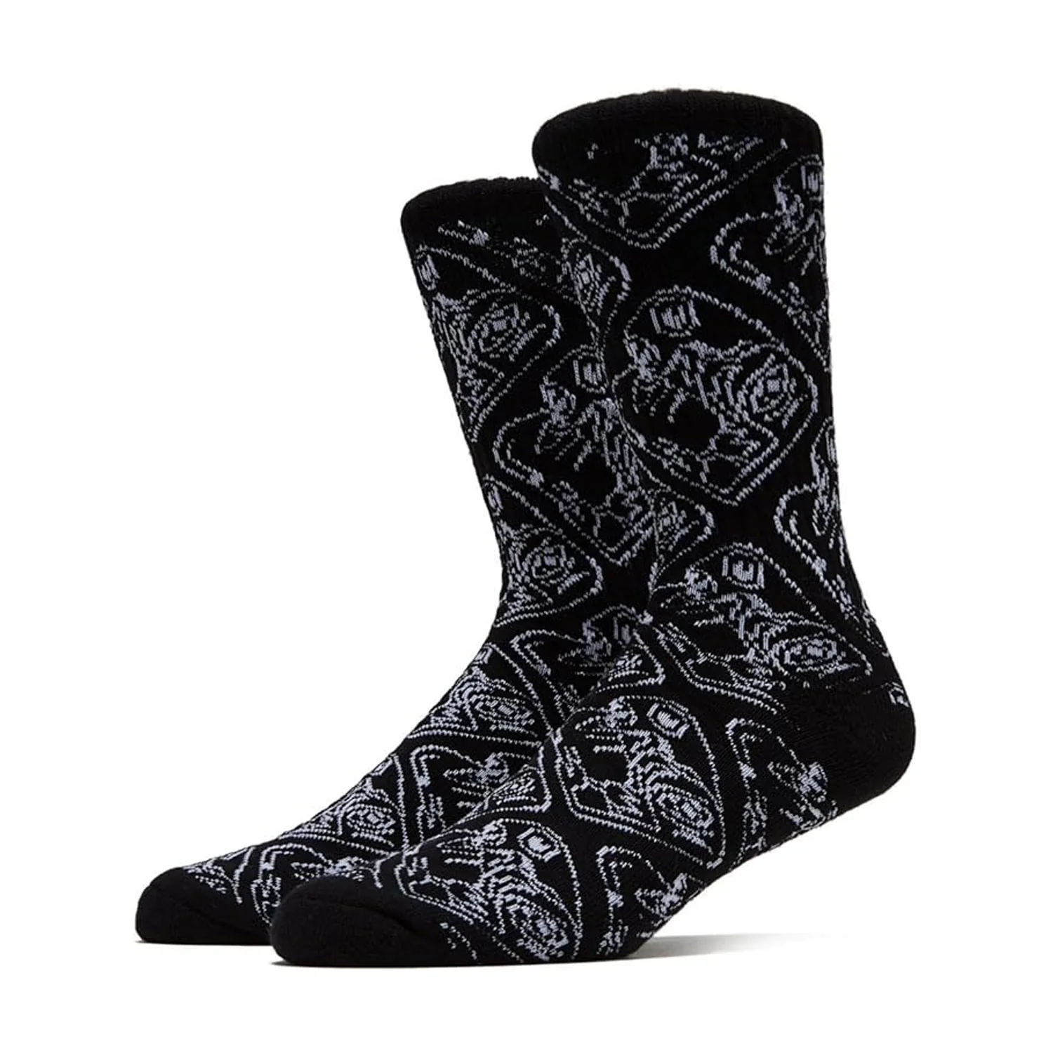 Toy Machine Skateboard Socks Cubist Black OS Adult Crew