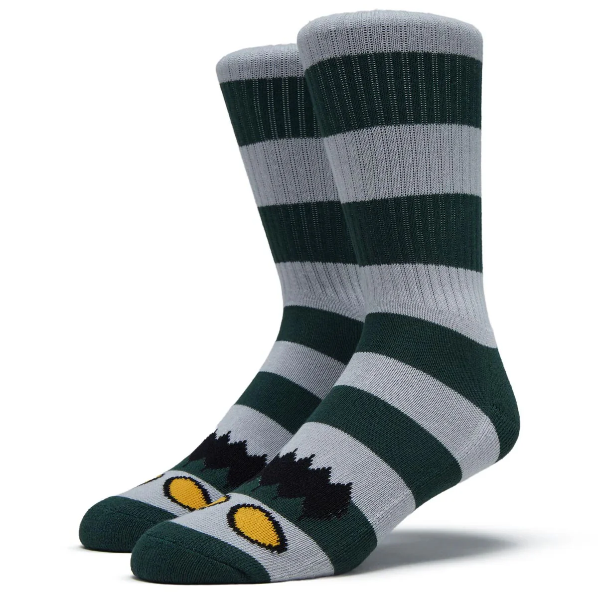 Toy Machine Skateboard Socks Monster Big Stripe Forest Adult Crew