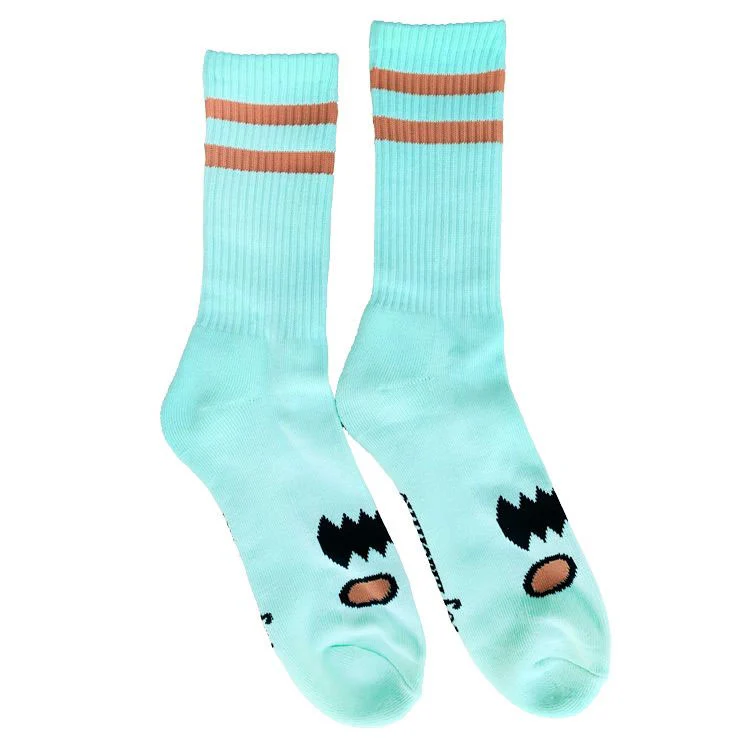 Toy Machine Skateboard Socks Monster Face Mint Crew Pair