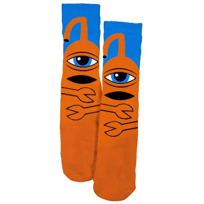 Toy Machine Skateboard Socks Sect Hug Orange Adult Crew - Image 2