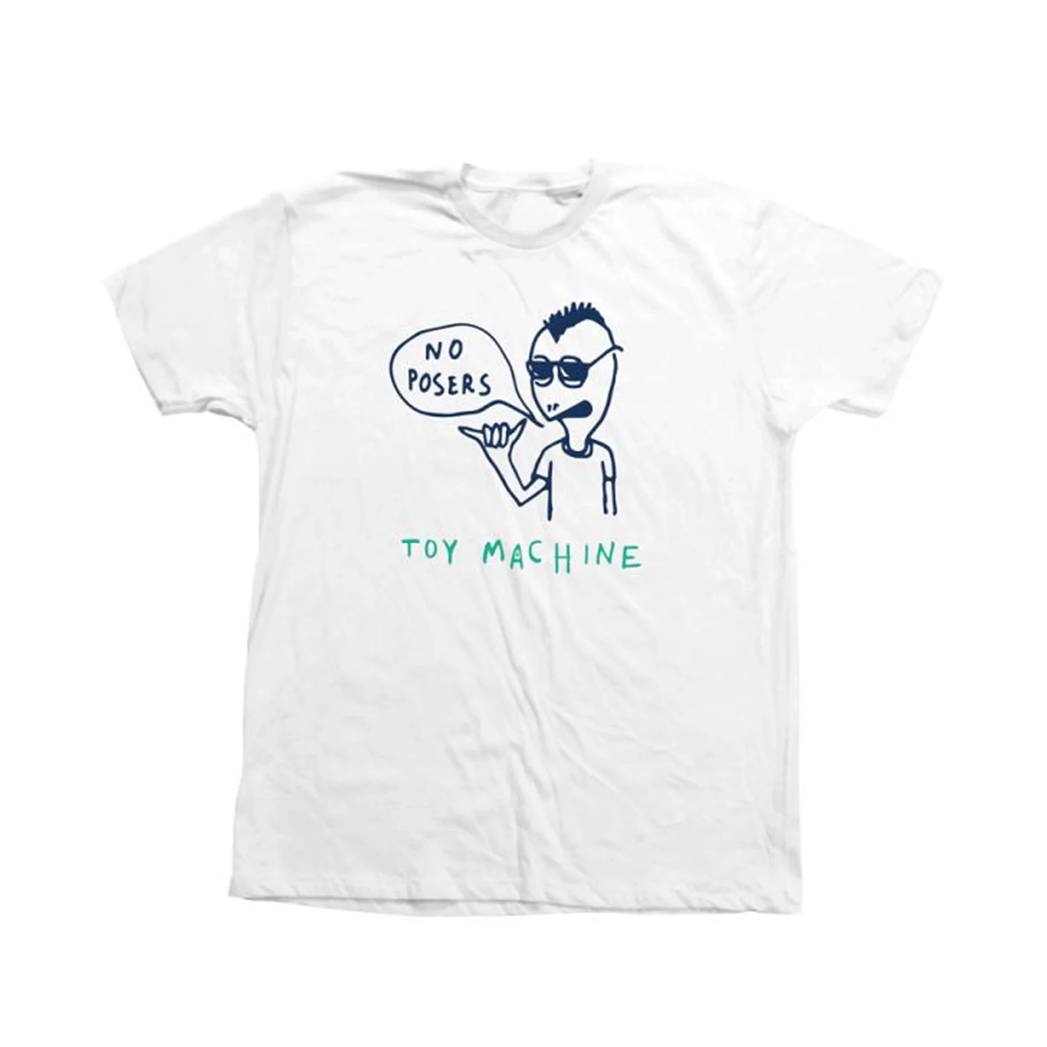 Toy Machine Skateboard T-Shirt No Posers White