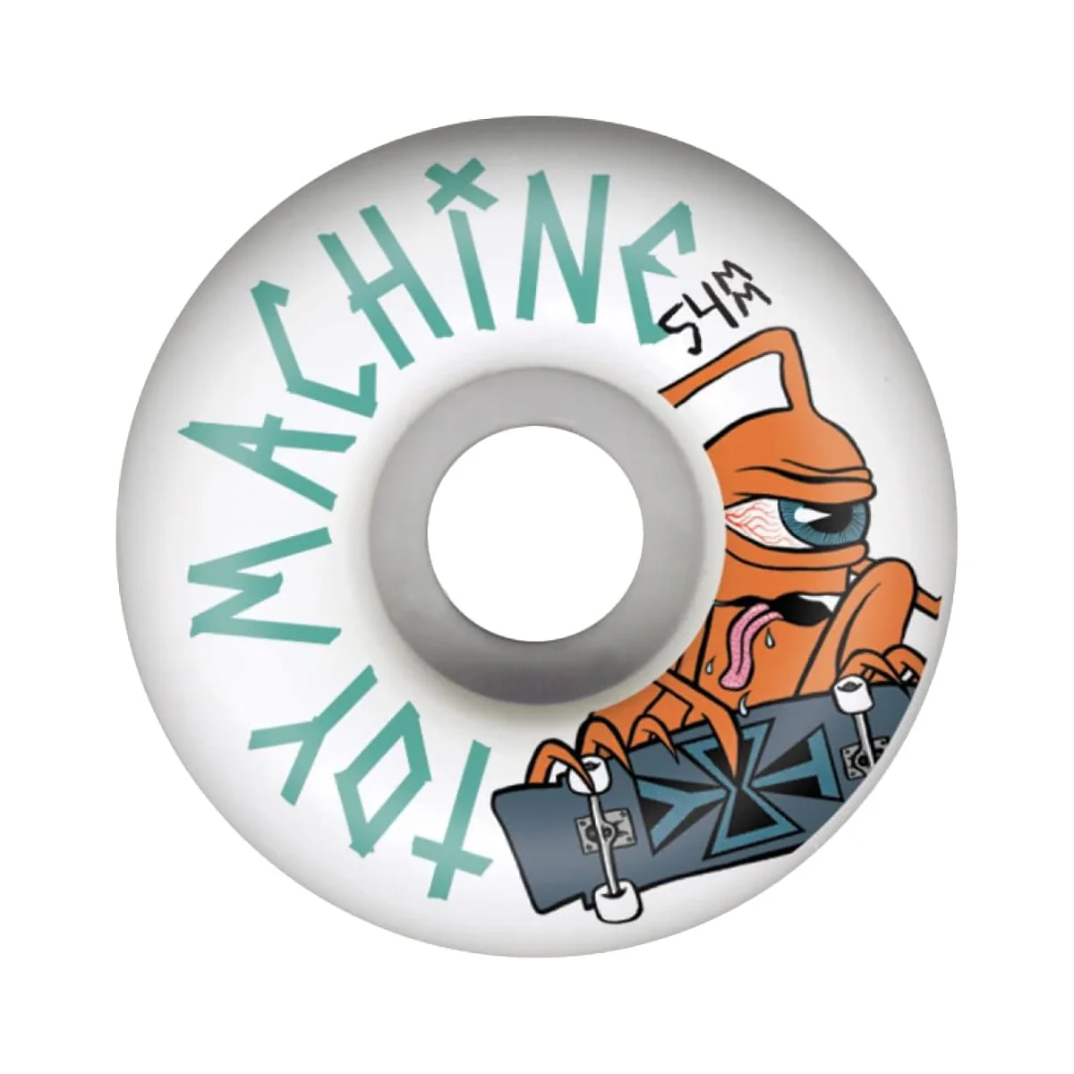 Toy Machine Skateboard Wheels 54mm 99A Sect Skater White - Set of 4 - Image 2