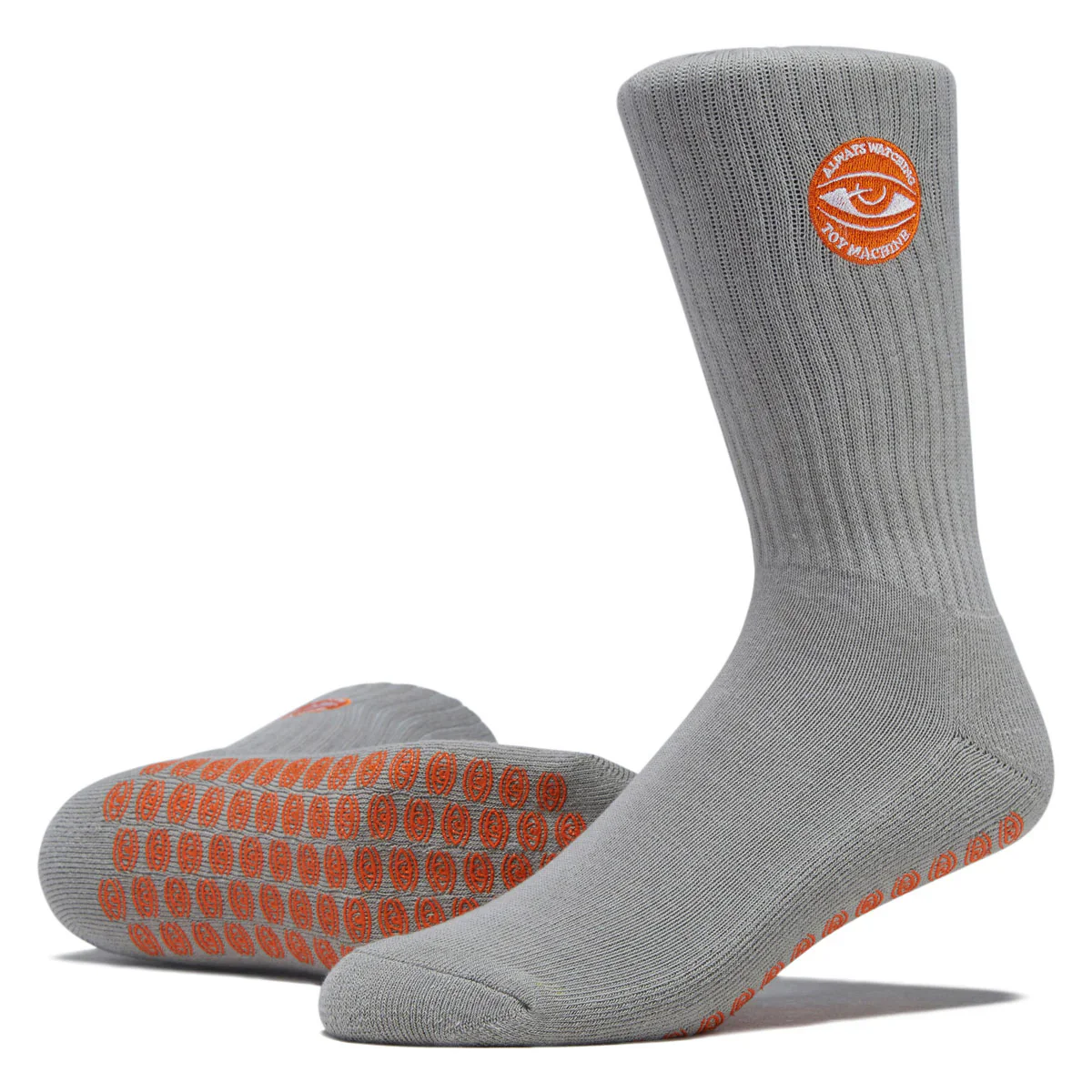 Toy Machine Skateboards Socks Always Watching Grip Grey - Image 3