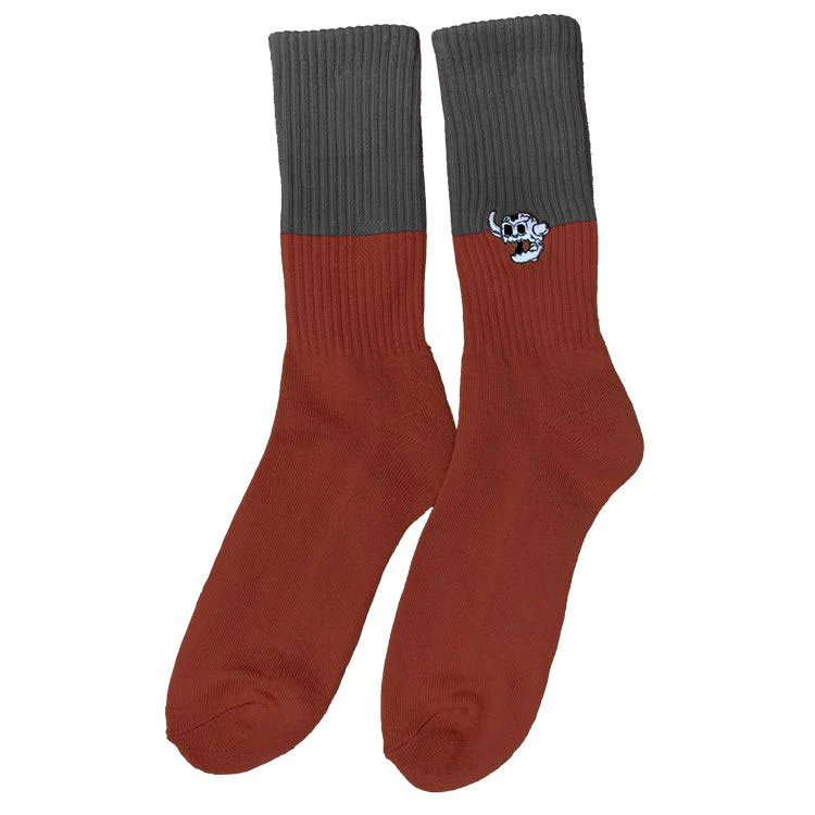 Toy Machine Skateboards Socks Dead Monster Split Rust OS Adult Crew