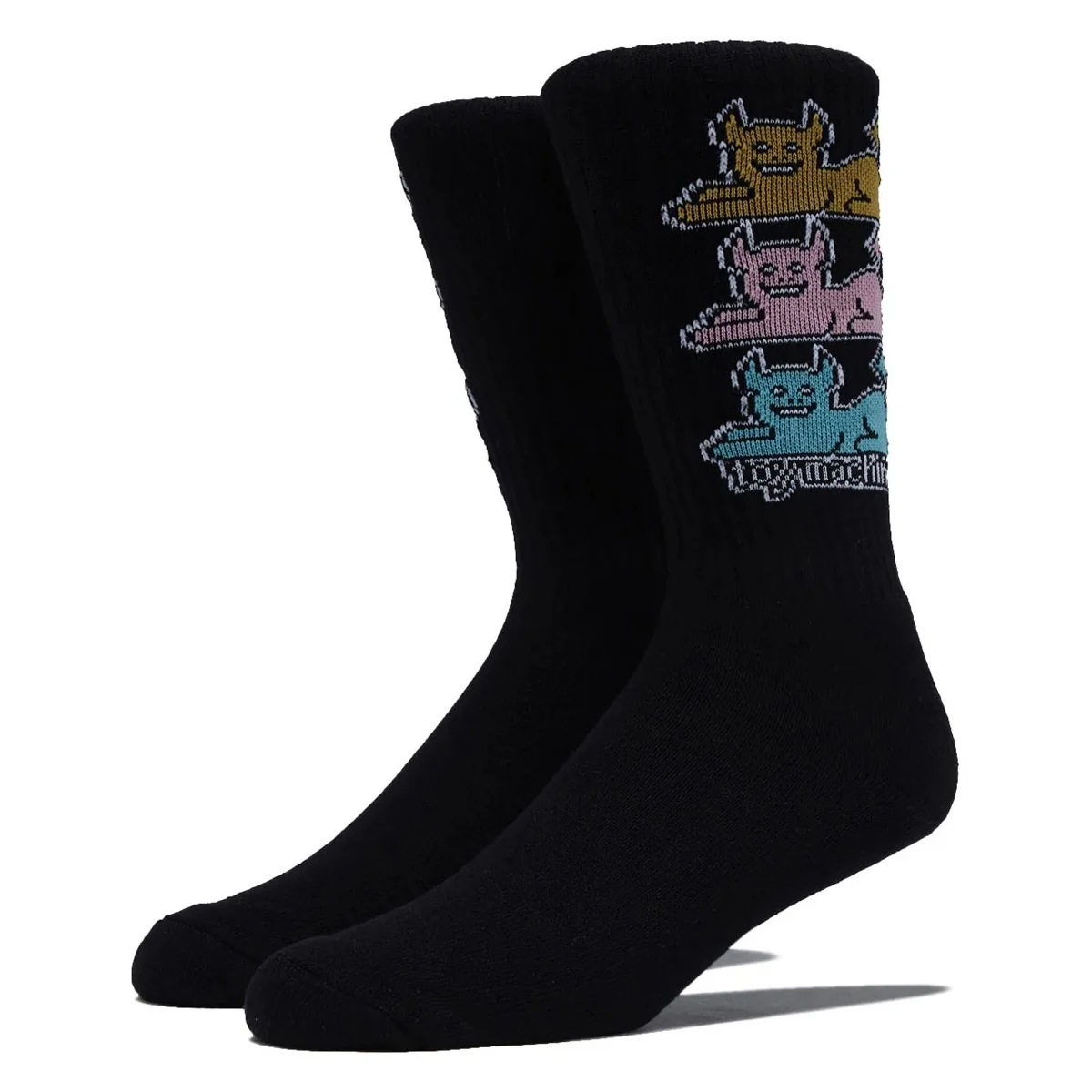 Toy Machine Skateboards Socks Triple Cat Black - Image 2
