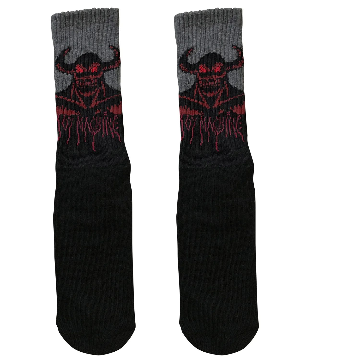 Toy Machine Socks Hell Monster Black Crew Pair