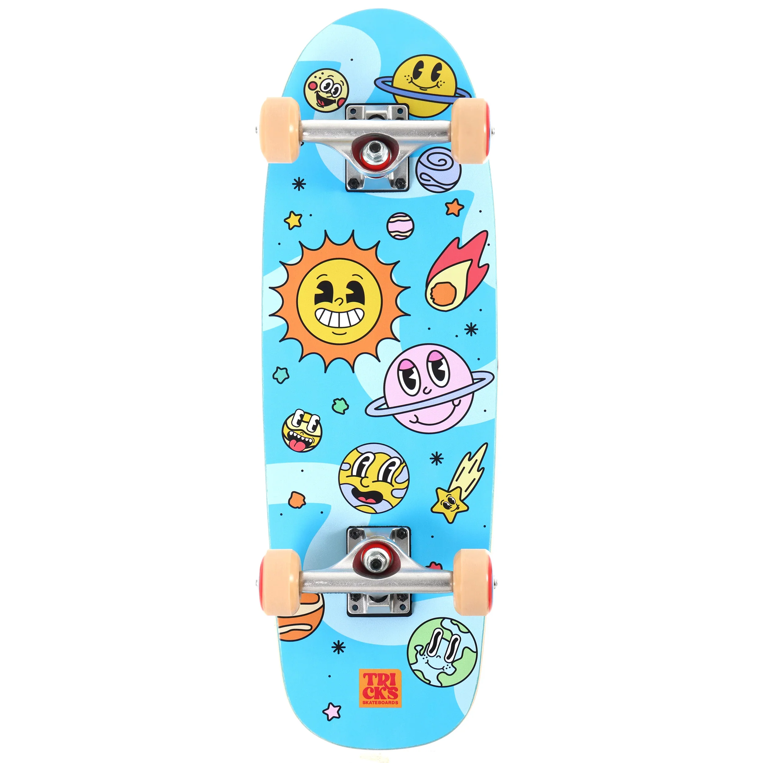 Tricks Kids Skateboard Complete Cosmic Foam Top 8.25" x 25.75" - Image 2