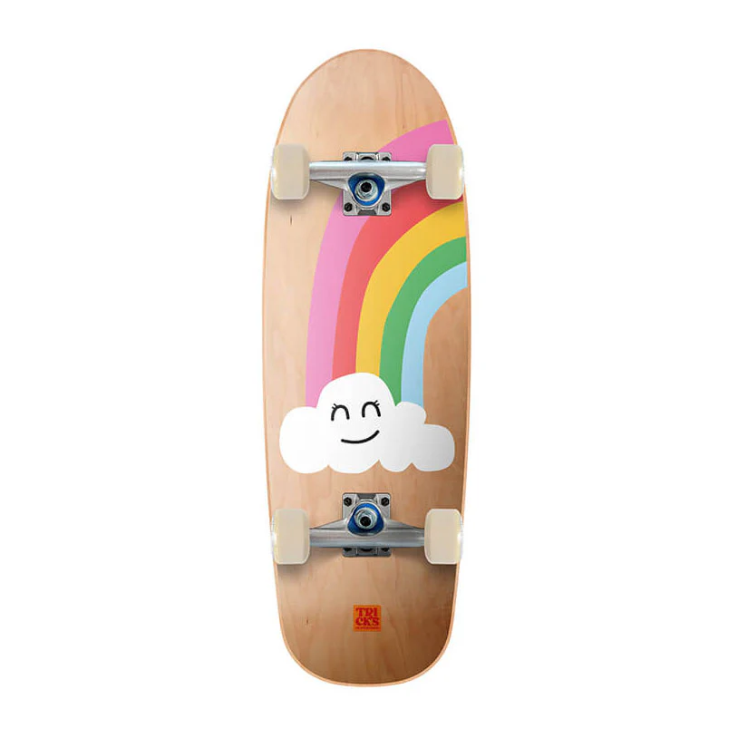 Tricks Kids Skateboard Complete Rainbow Cork Top 8.25" x 25.75" - Image 3