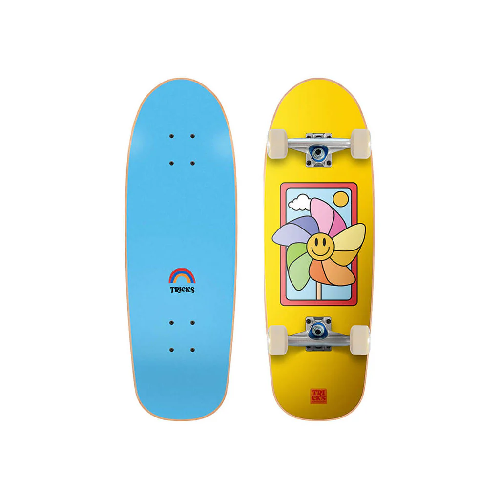 Tricks Kids Skateboard Complete Spinner Foam Top 8.25" x 25.75"