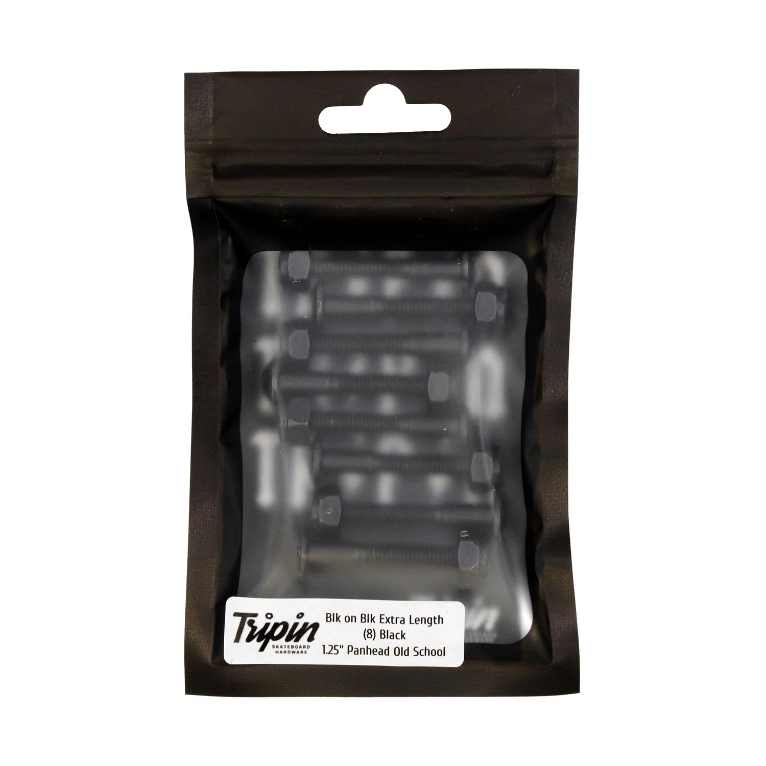 Tripin Skateboard Hardware 1.25" Panhead Black on Black