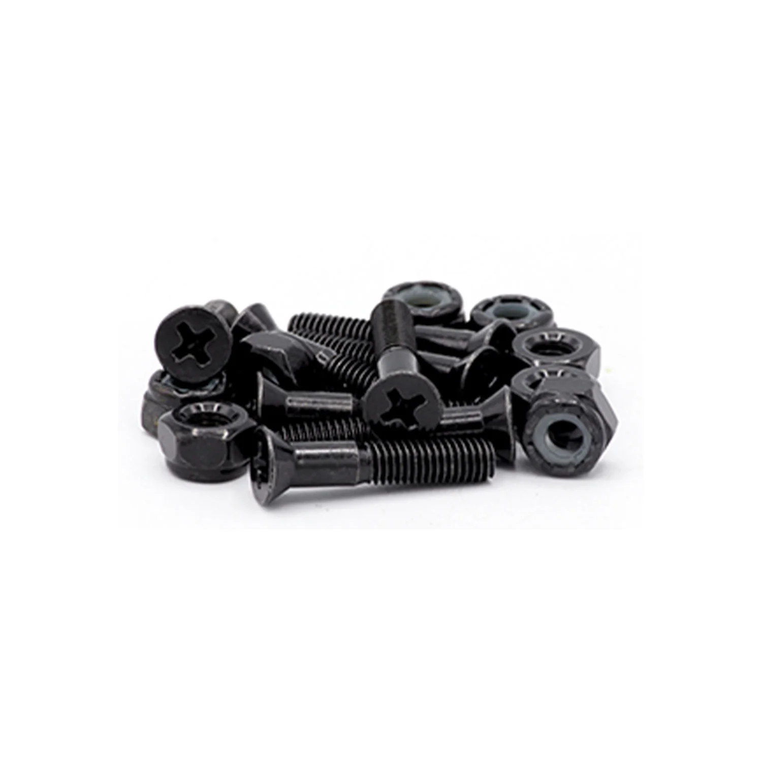 Tripin Skateboard Hardware 1.25" Phillips Black on Black - Image 2