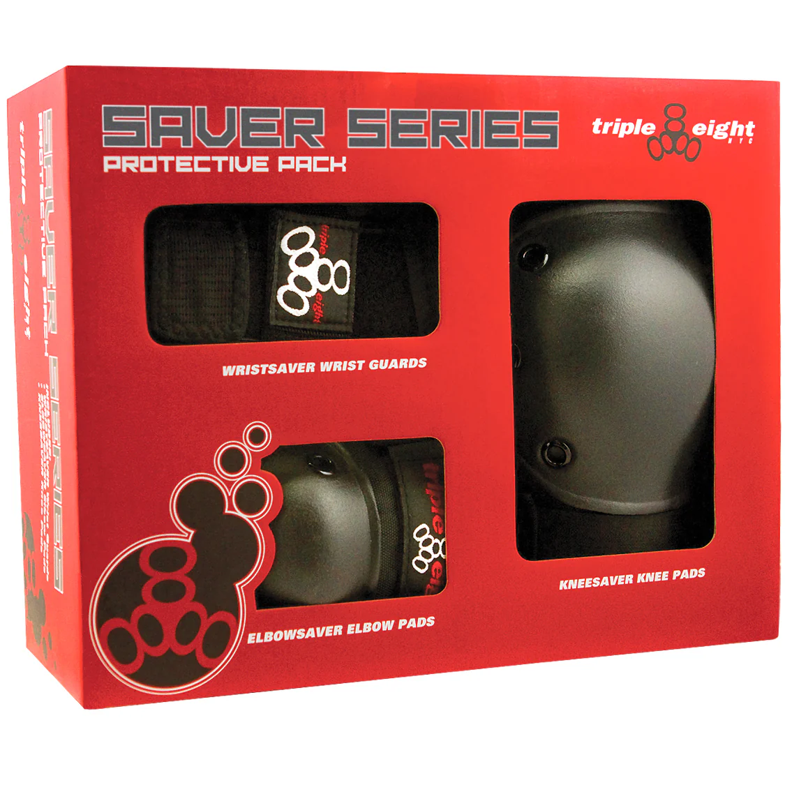 Triple 8 Pad Set Saver 3-Pack Black Extra Small - Image 2