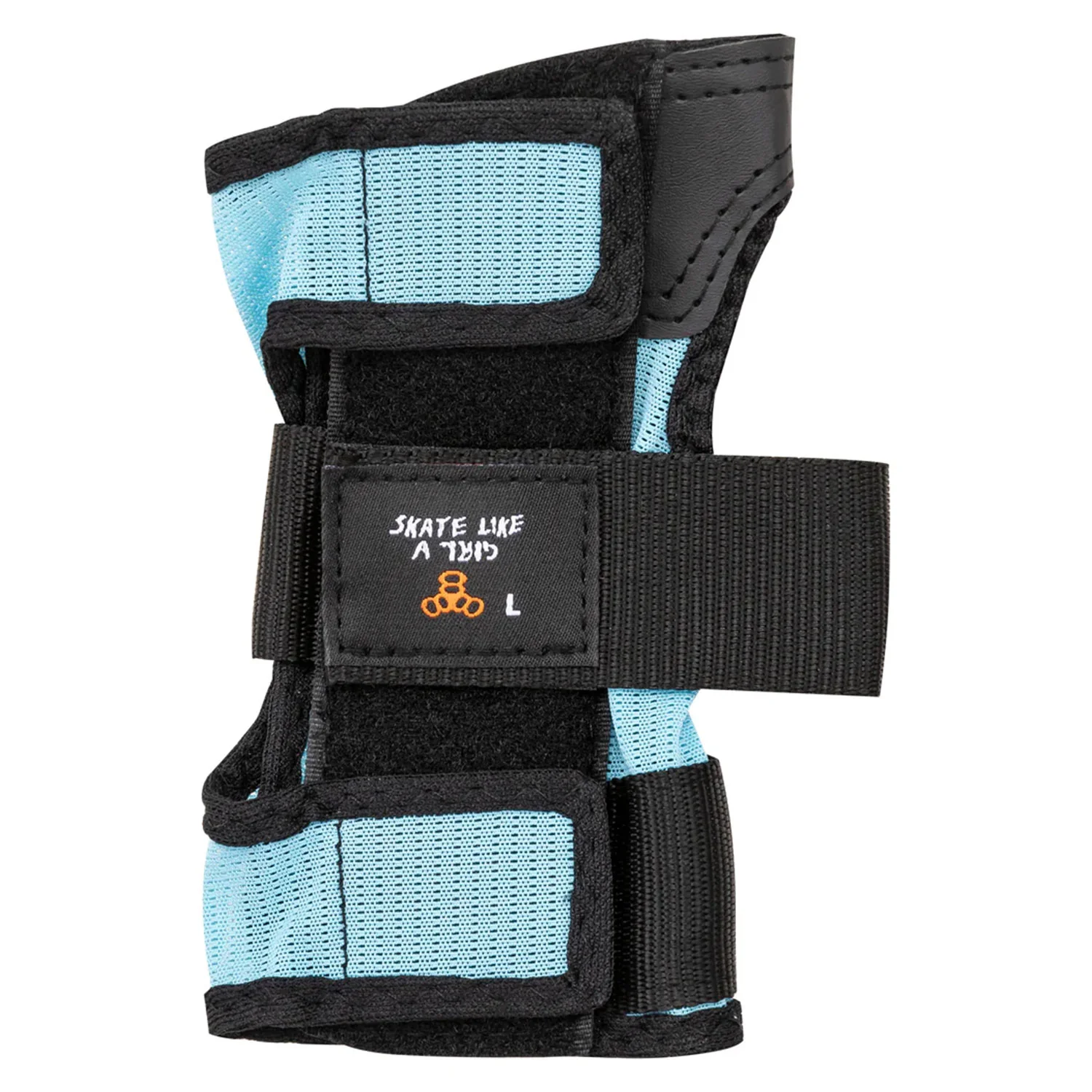 Triple 8 Skateboard Saver 3-Pack Knee/Elbow/Wrist Pads Skate Like a Girl Black/Blue Size JR - Image 4