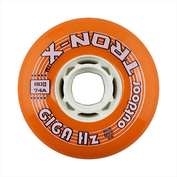 Tron Roller Hockey Wheels - Giga HZ 80mm 84A Orange (4-Pack) - Image 2
