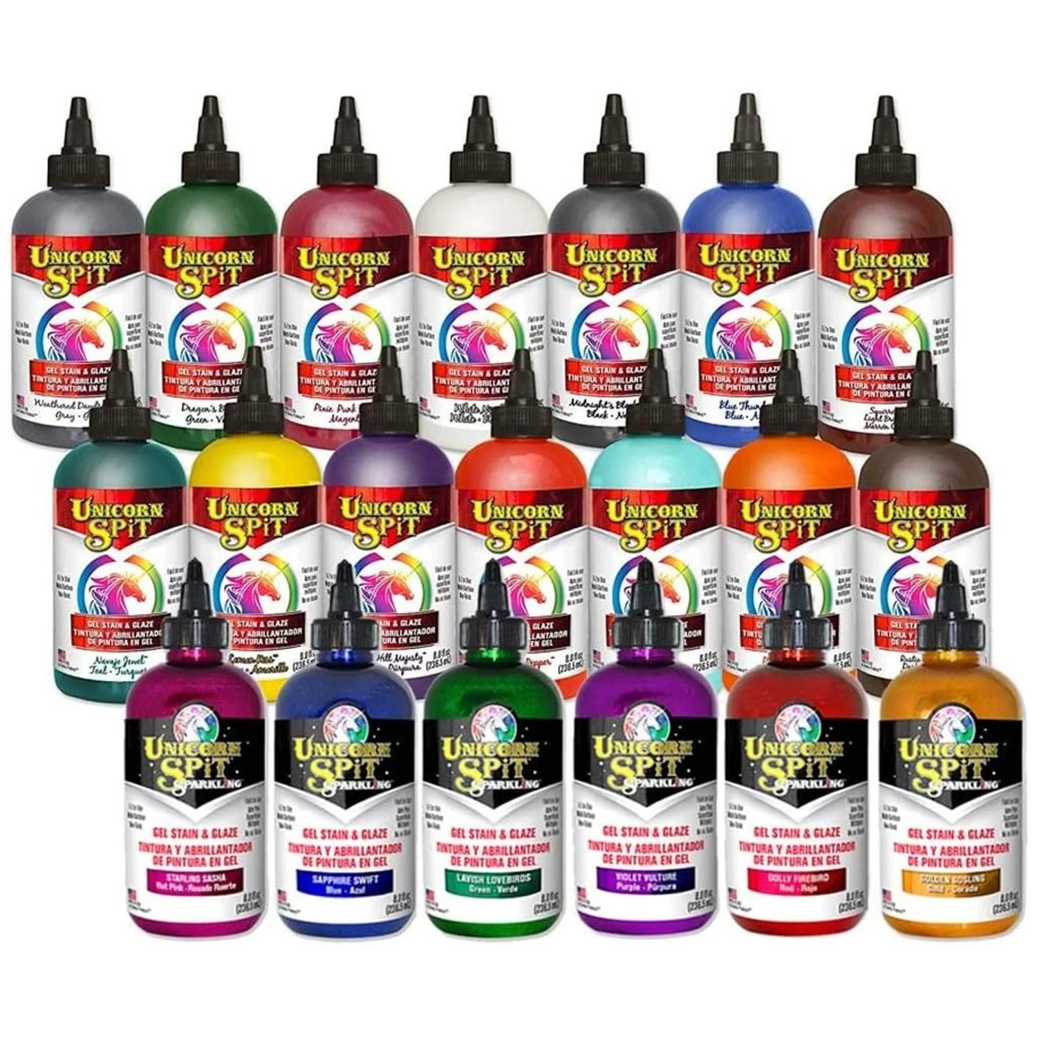Unicorn Spit Concentrated Gel Stain and Glaze 8.0oz 8.0 Oz Collection 20-Pack