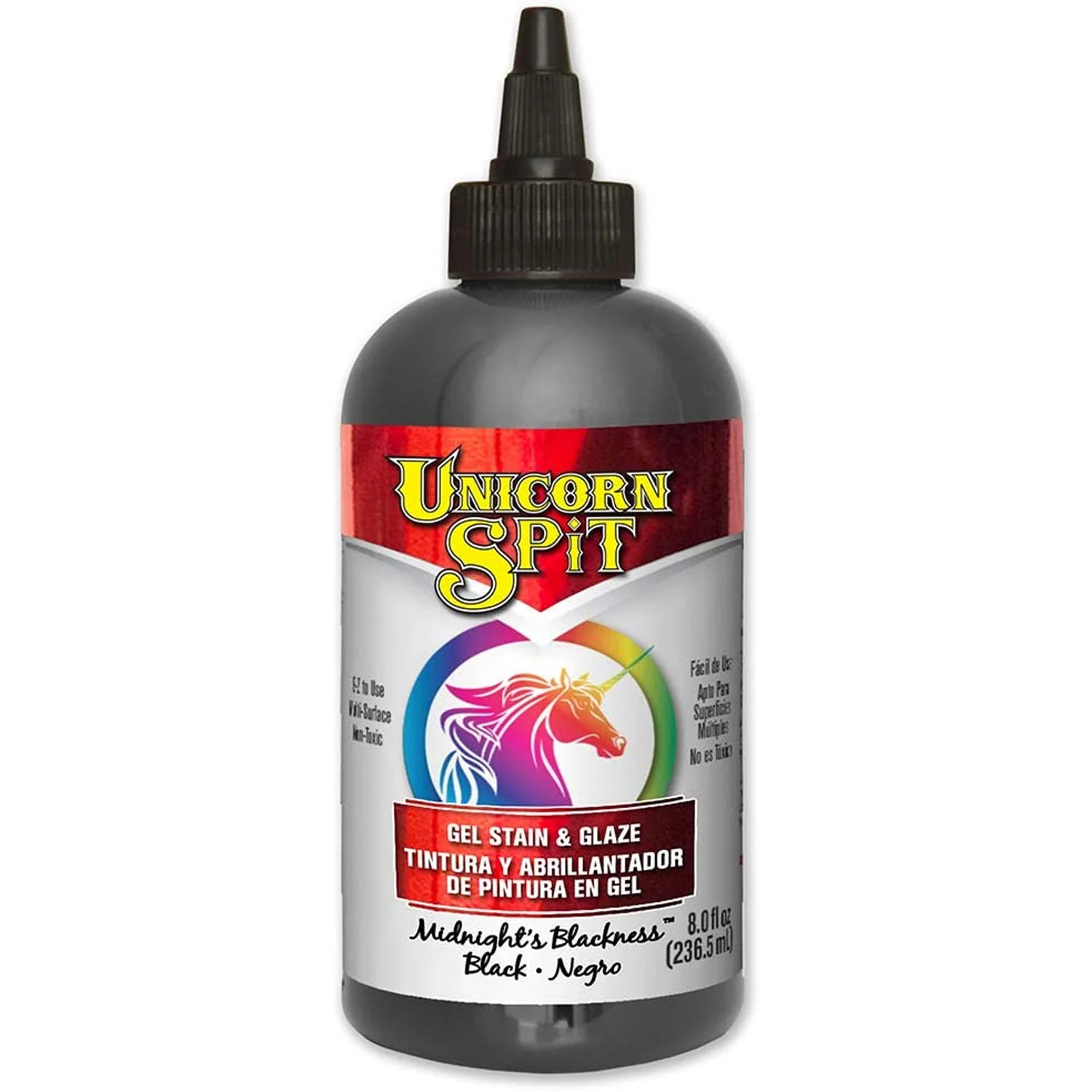 Unicorn Spit Concentrated Gel Stain and Glaze Midnight Blackness 8.0 Fl Oz
