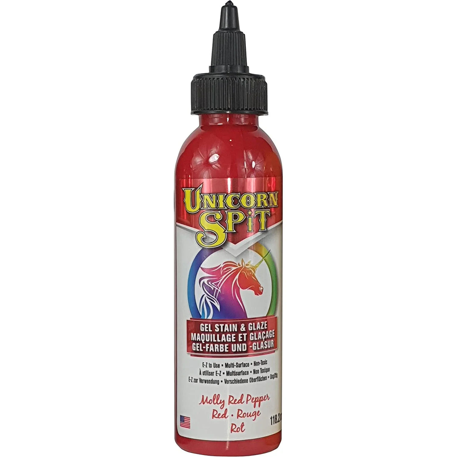 Unicorn Spit Concentrated Gel Stain and Glaze Molly Red Pepper 4.0 Fl Oz