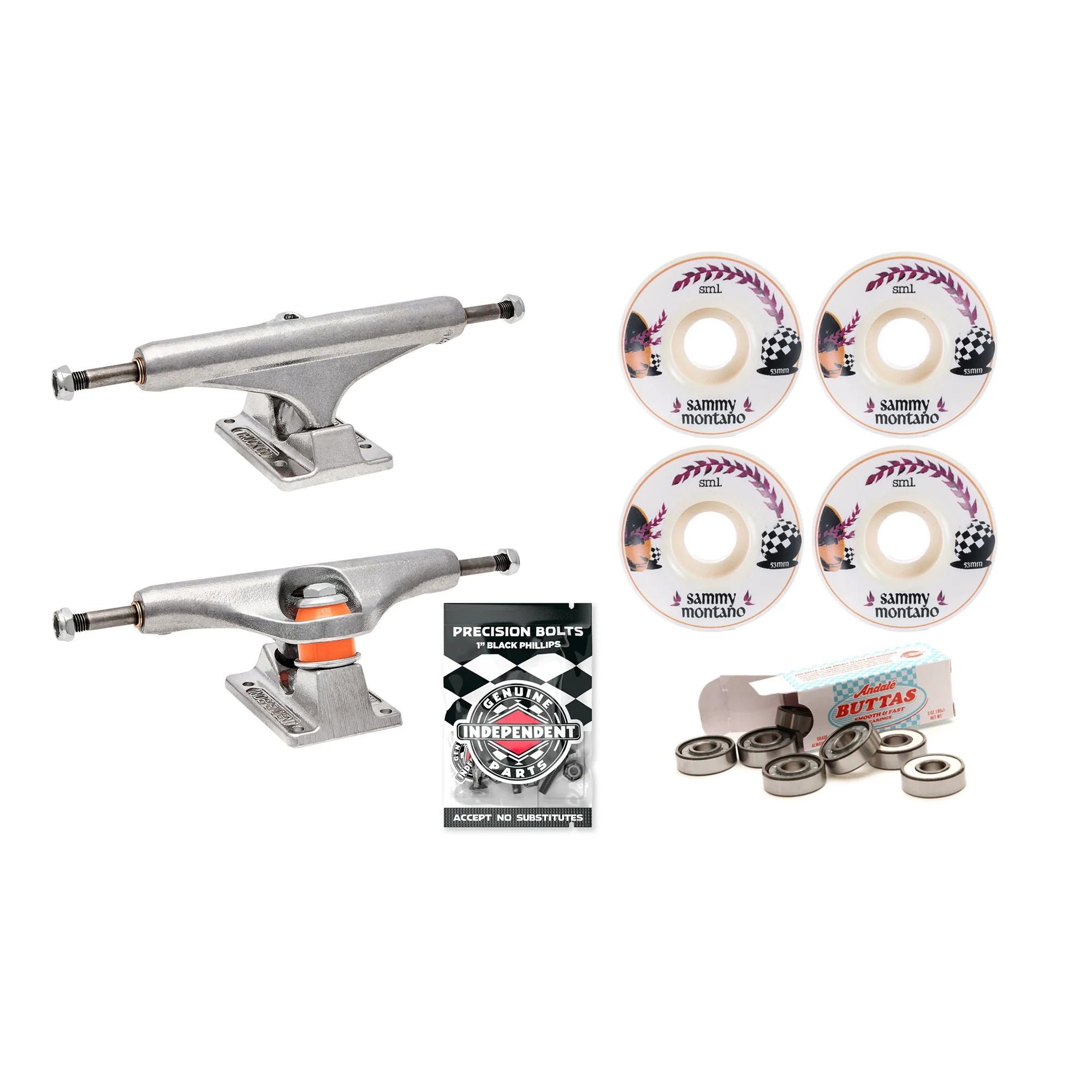 Upgrade Your Skateboard Premium Parts Package - Independent Trucks, Sml Wheels, Andale Bearings - Image 8