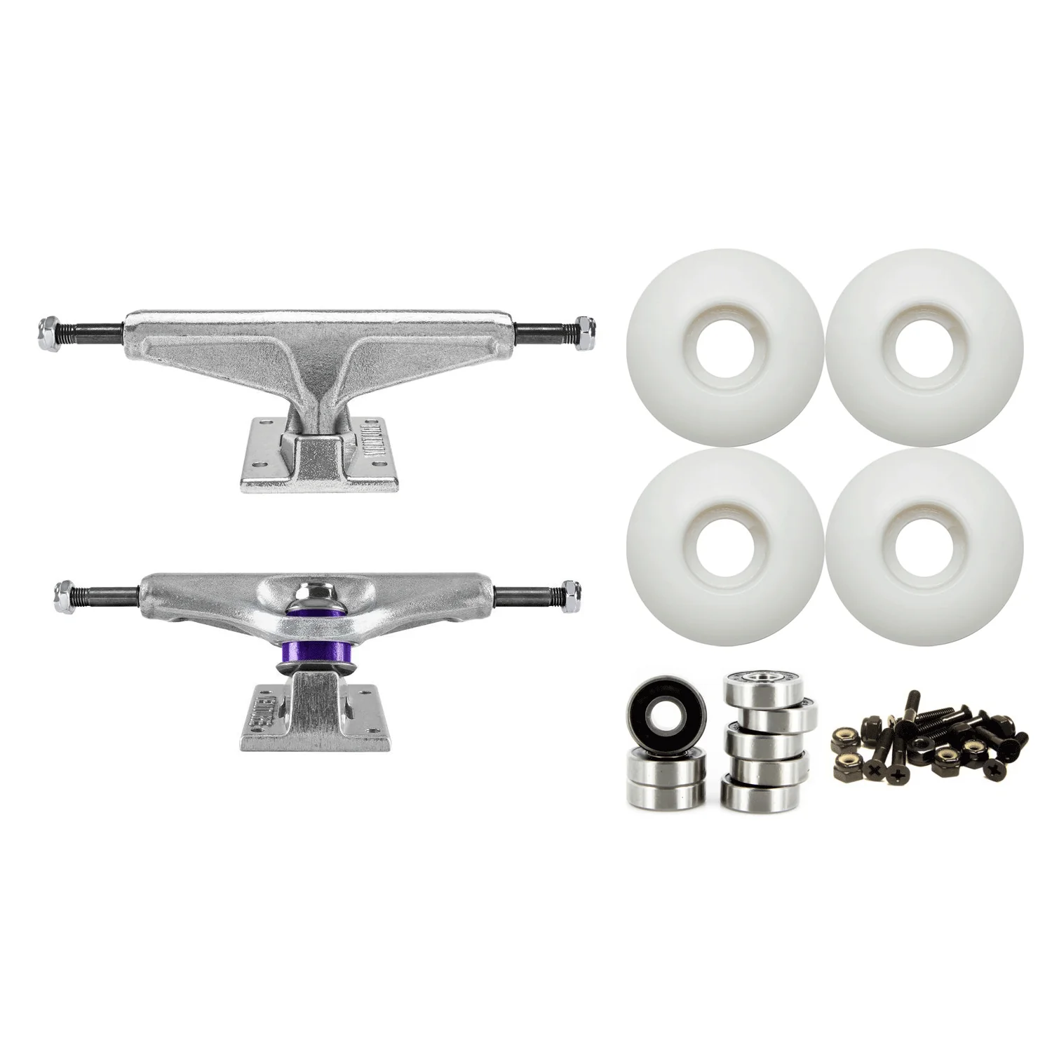 Venture 5.2 (8.0") Skateboard Trucks 52mm Wheels and Bearings Combo Package