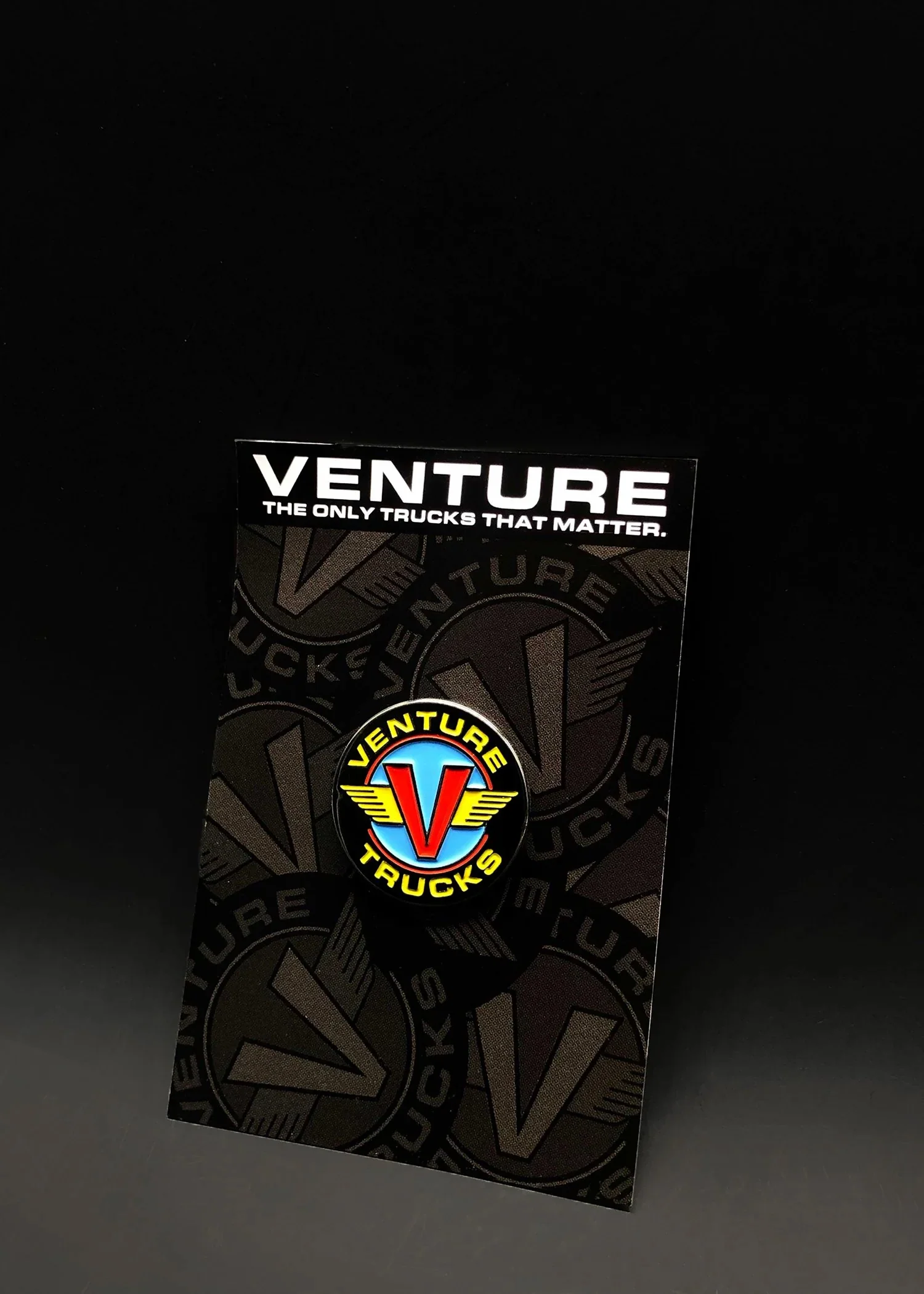 Venture Skateboard Trucks Enamel Lapel Pin Wings Blue 1"