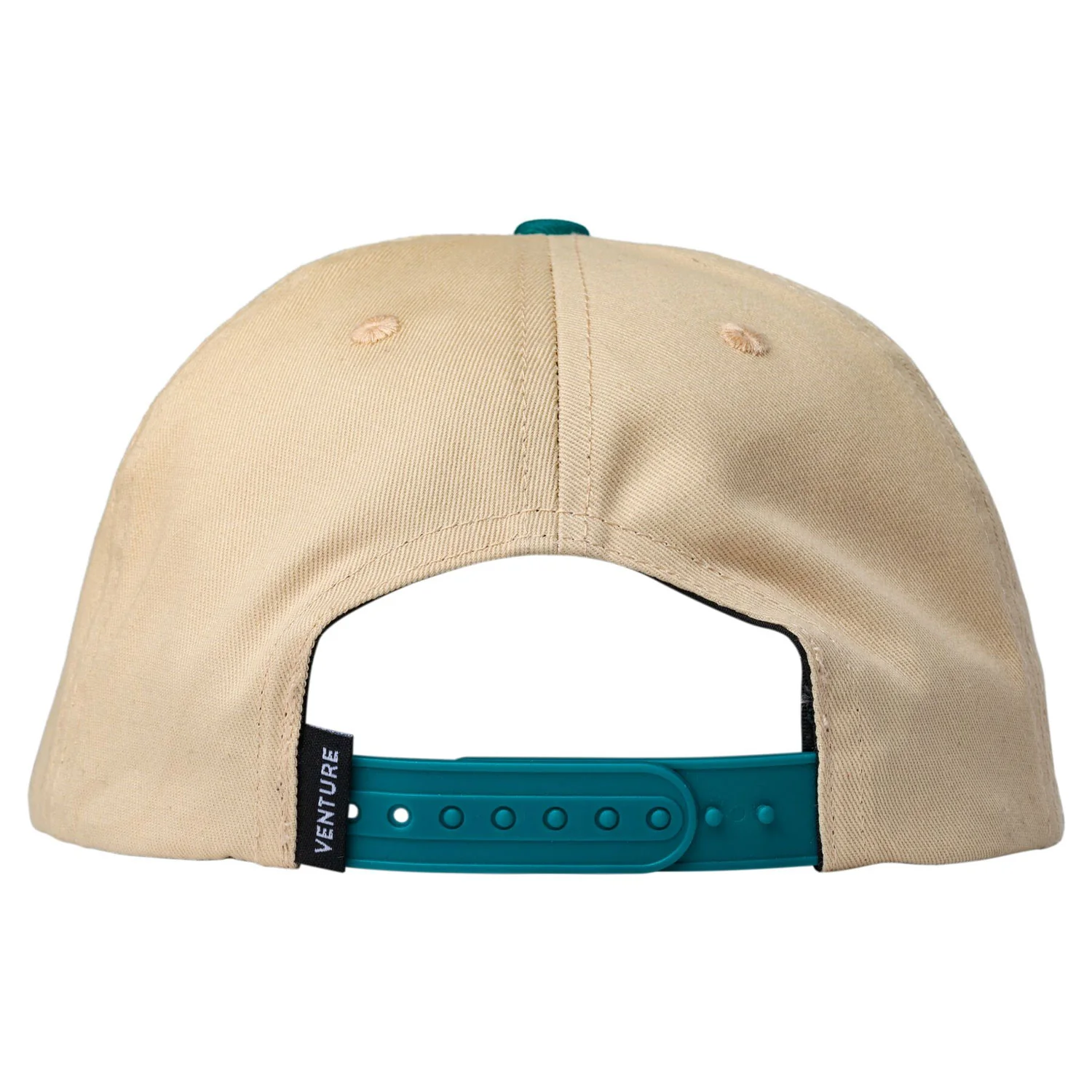Venture Trucks Hat Heritage Snapback Tan/Jade Blue - Image 2