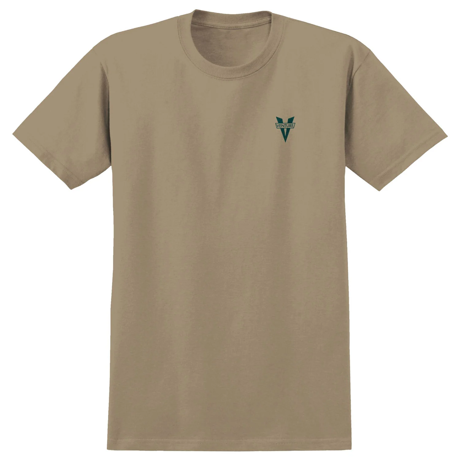 Venture Trucks Shirt Heritage Embroidered Sand/Green Blue
