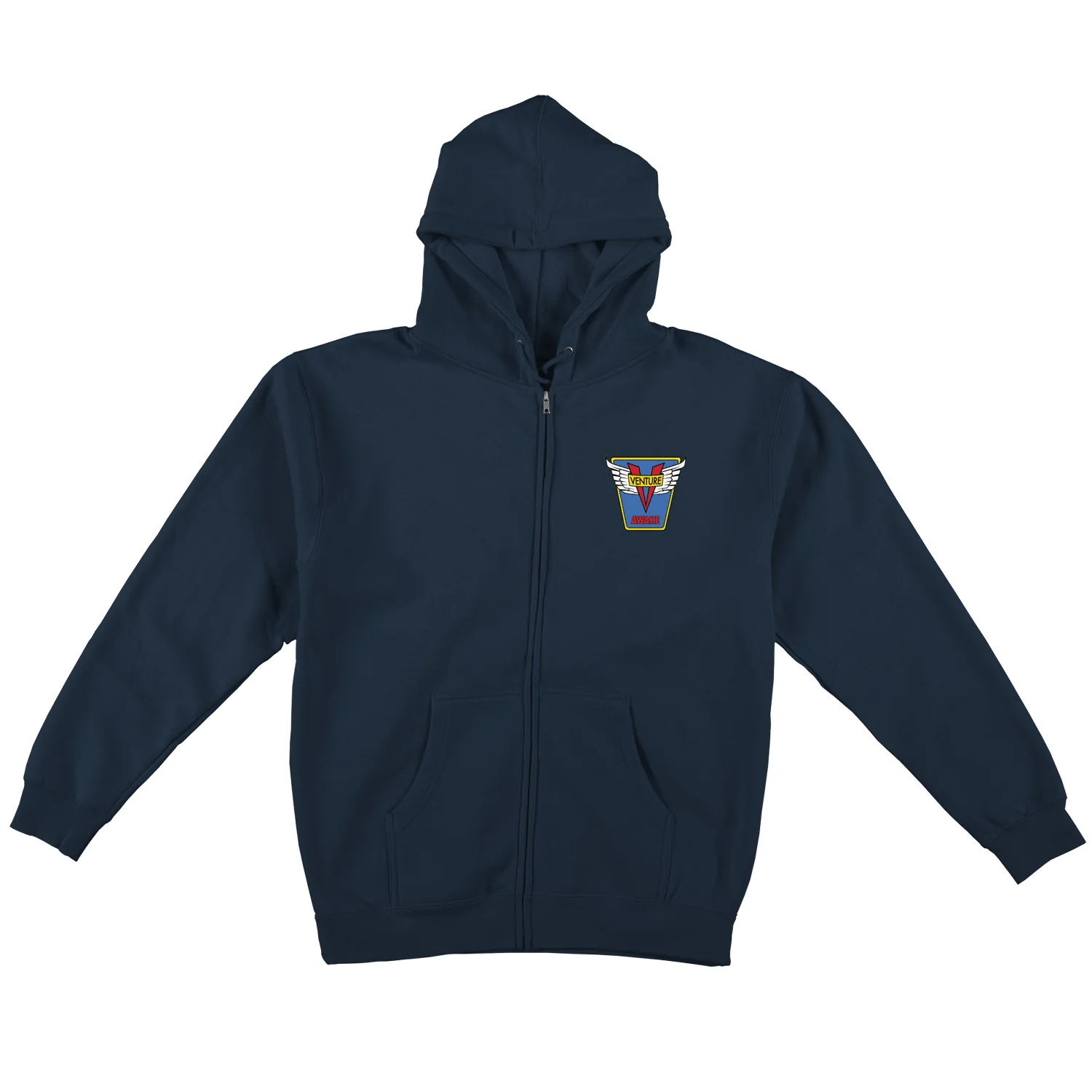 Venture Trucks Skateboard Hoody Emblem Zip Navy/Blue/Yellow/Red
