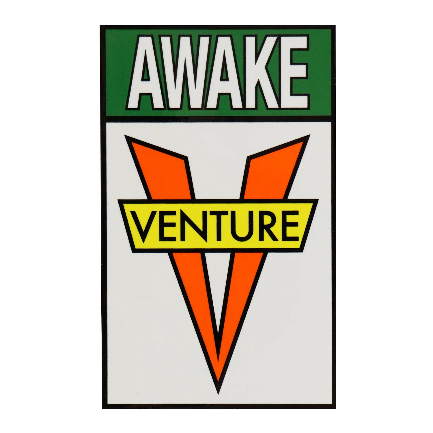 Venture Trucks Skateboard Sticker OG Awake Green/Off White 3" x 5"