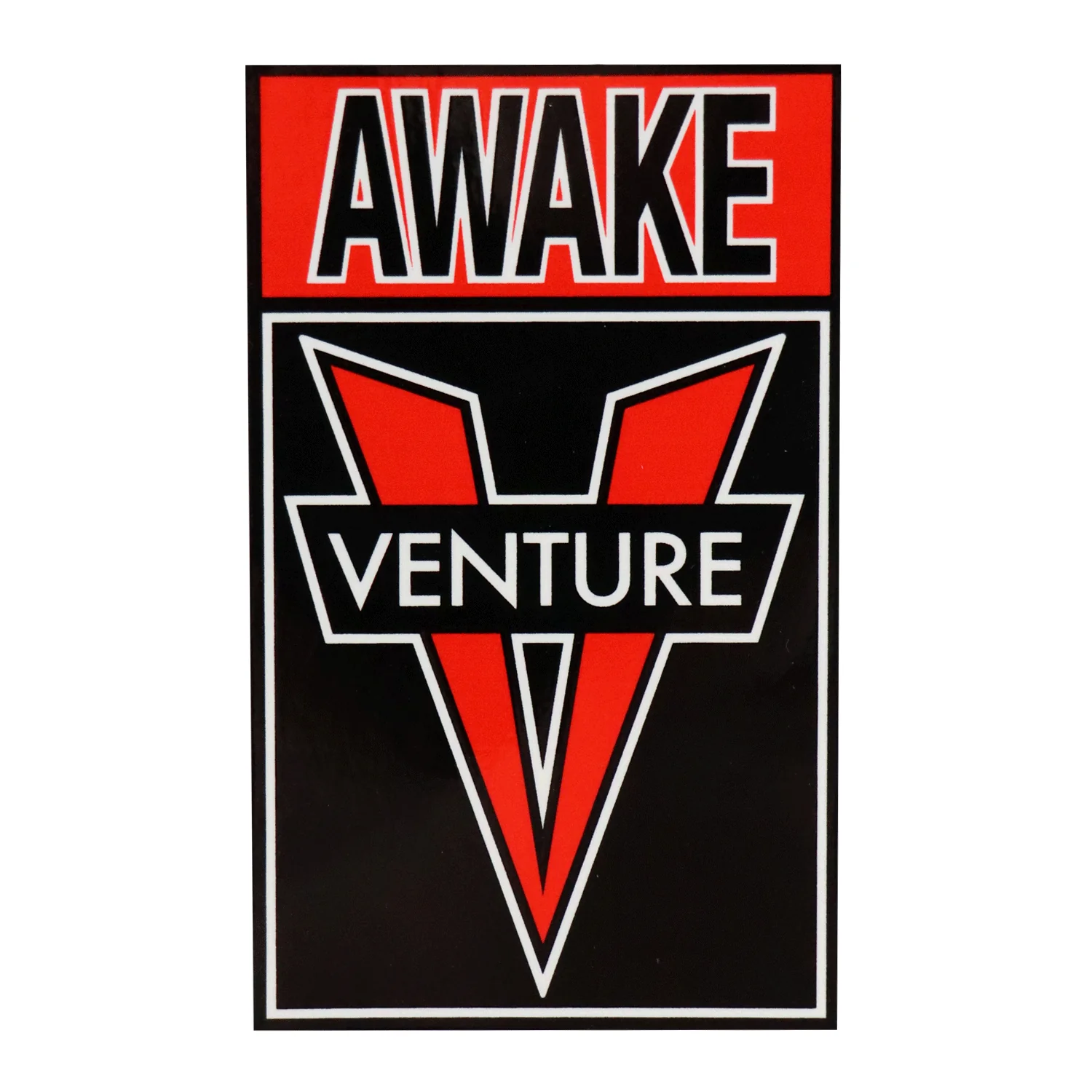 Venture Trucks Skateboard Sticker OG Awake Red/Black 3" x 5"