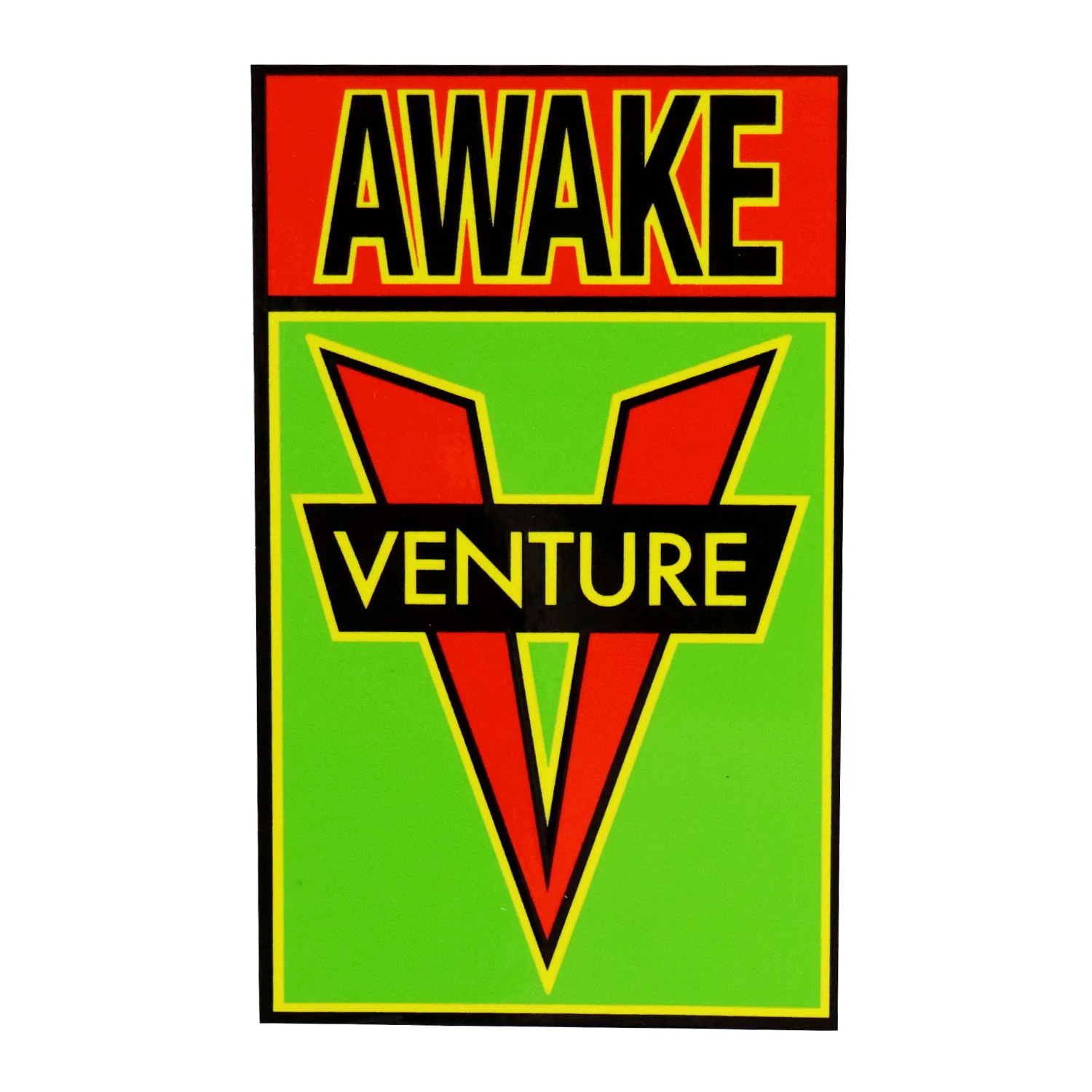 Venture Trucks Skateboard Sticker OG Awake Red/Green 3" x 5"