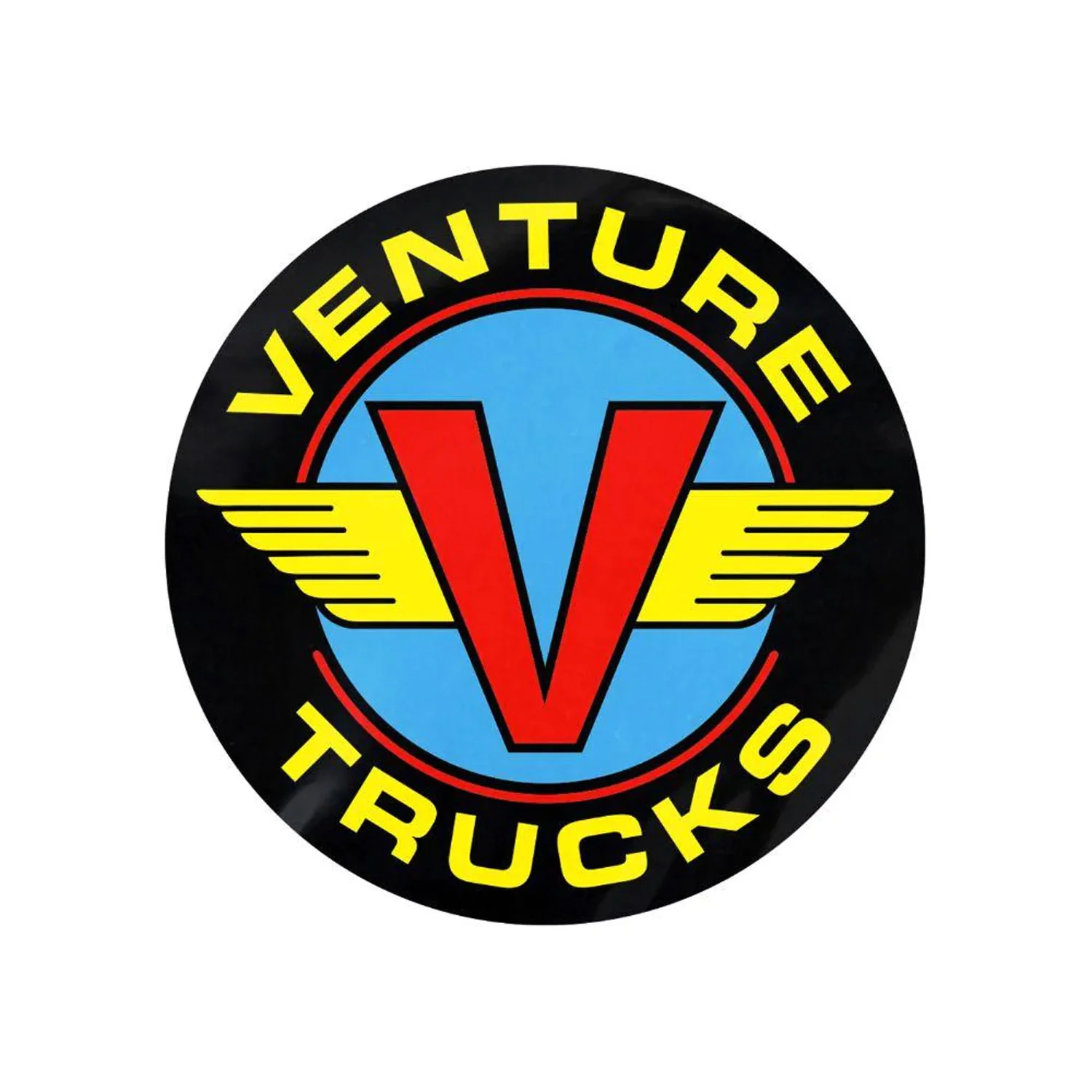 Venture Trucks Skateboard Sticker Wings Blue/Red 3"