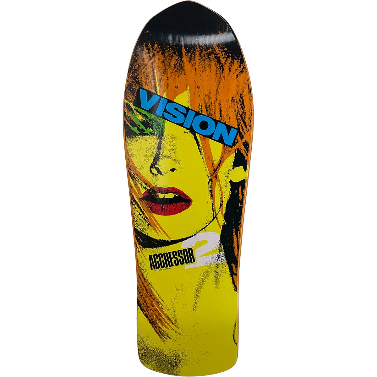 Vision Skateboard Complete Aggressor 2 Concave Orange Stain 10" x 30.25" Old School - Image 2