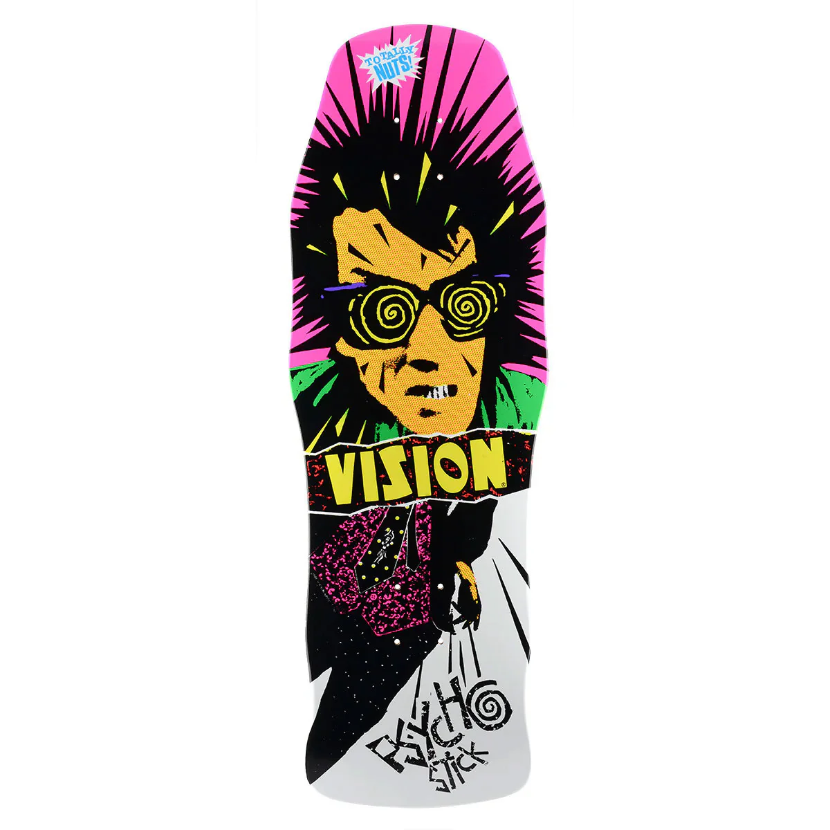 Vision Skateboard Complete Psycho Stick White 10" x 30" Old School - Image 2