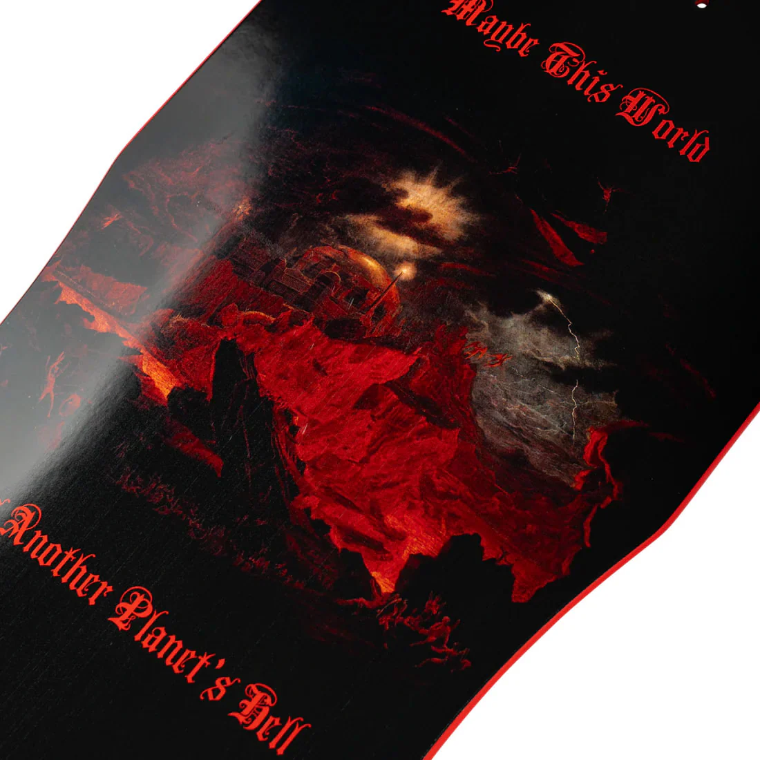 Welcome Skateboard Complete Depths on Dark Lord Red Dip 9.75" x 31.75" - Image 2