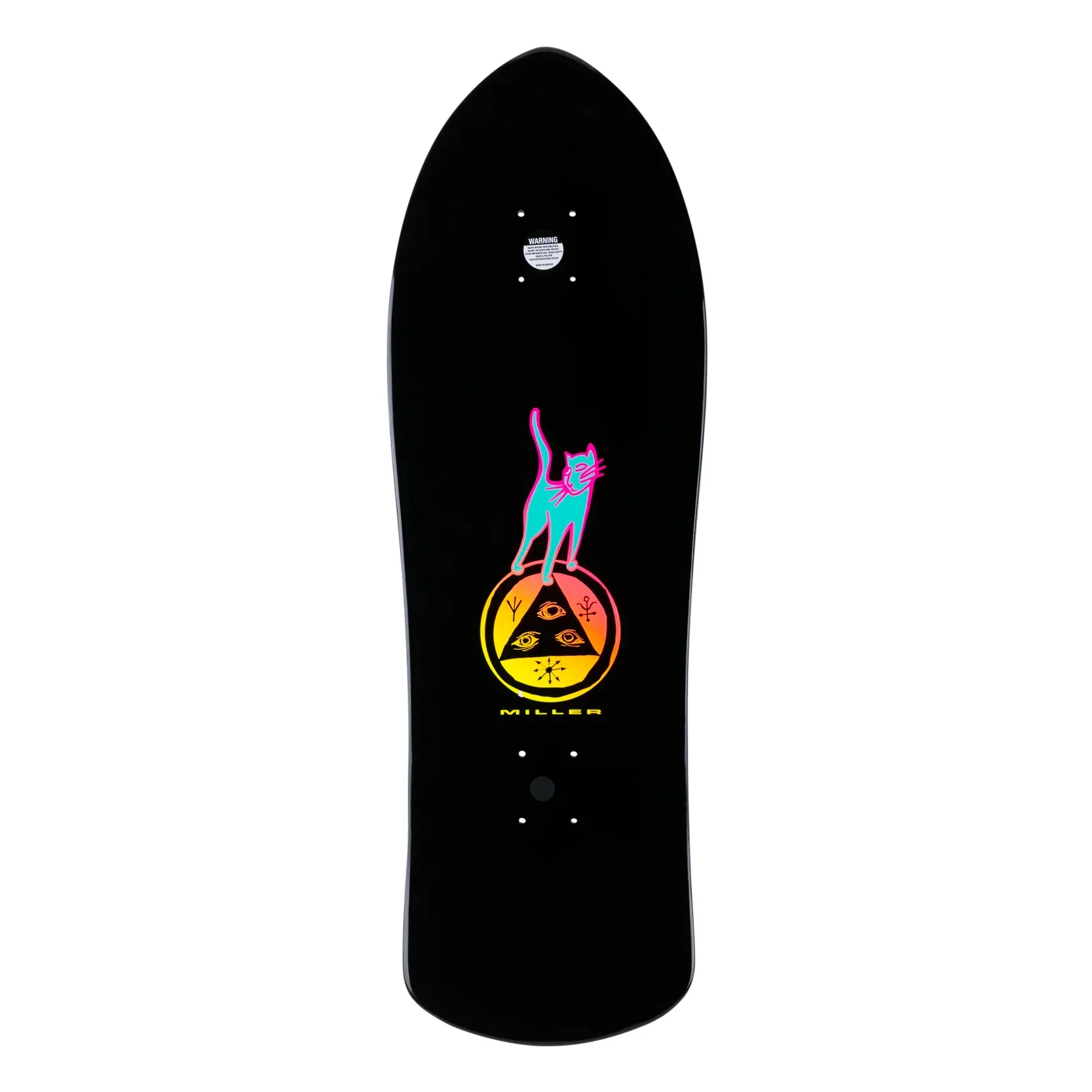 Welcome Skateboard Complete Miller Faces on Crossbone Black Dip 10" x 30" - Image 2