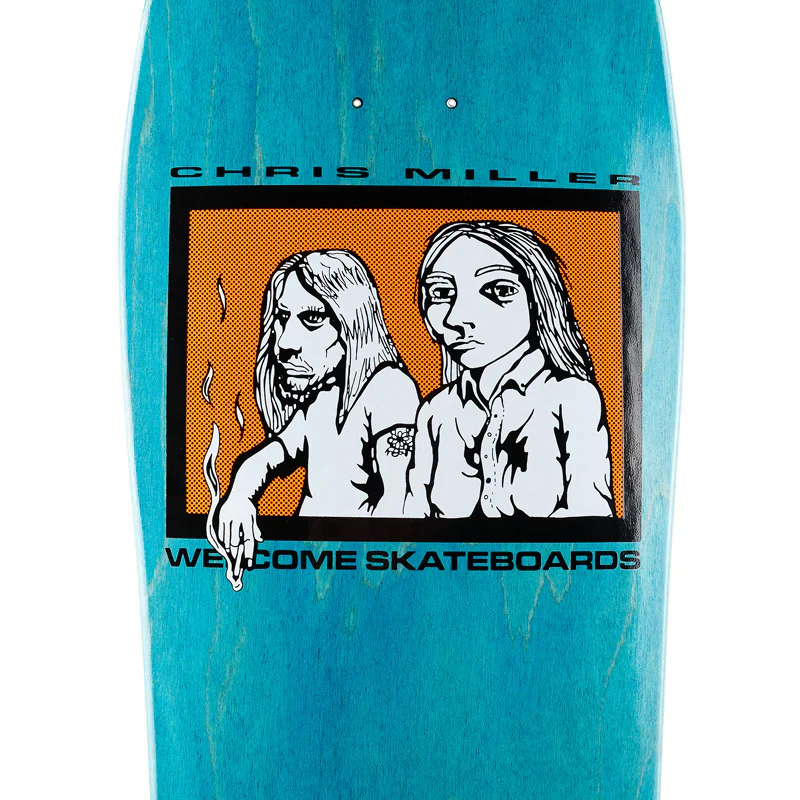 Welcome Skateboard Deck Miller Couple on Crossbone Assorted 10" x 30" - Image 4