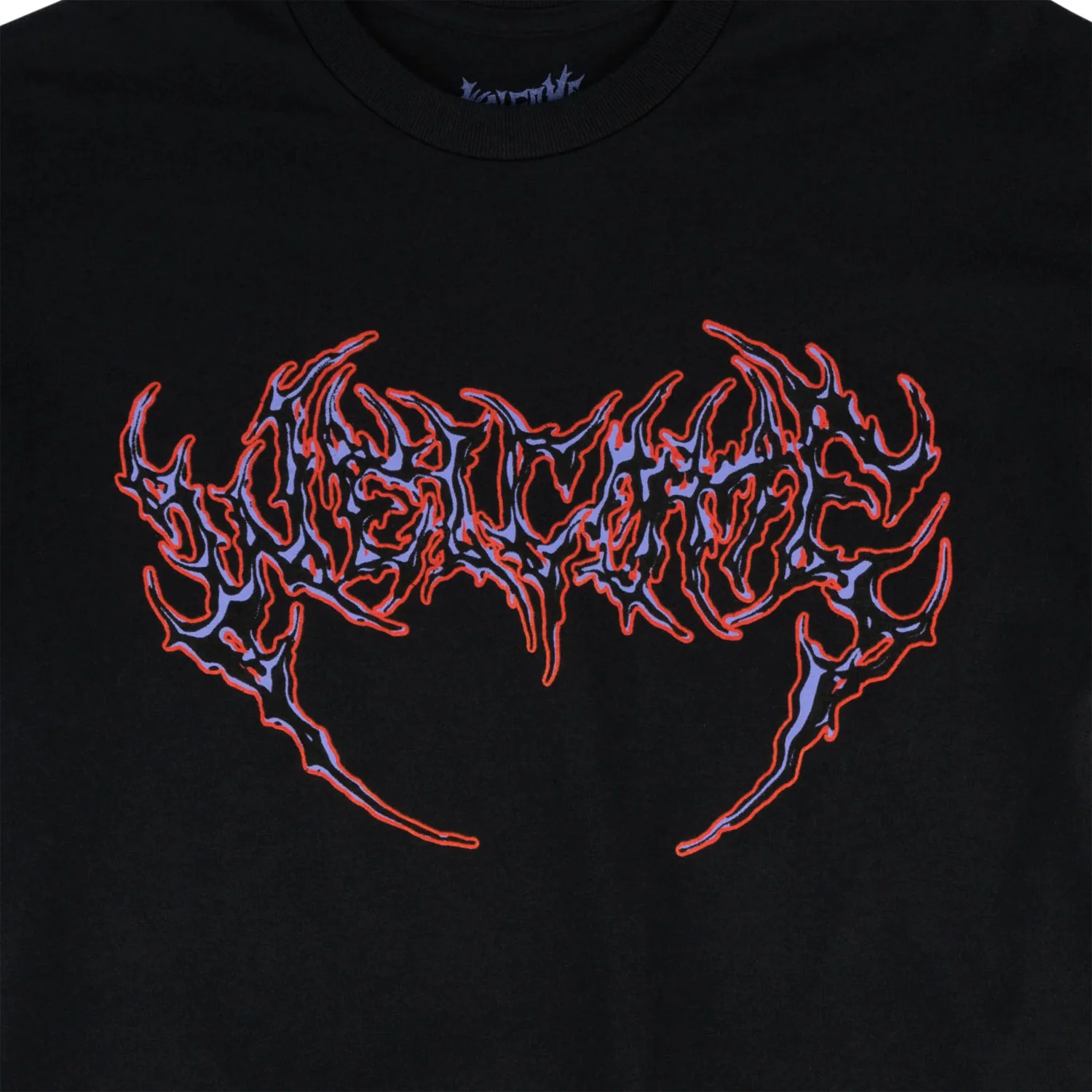 Welcome Skateboard T-Shirt Fang Black/Purple/Red - Image 2